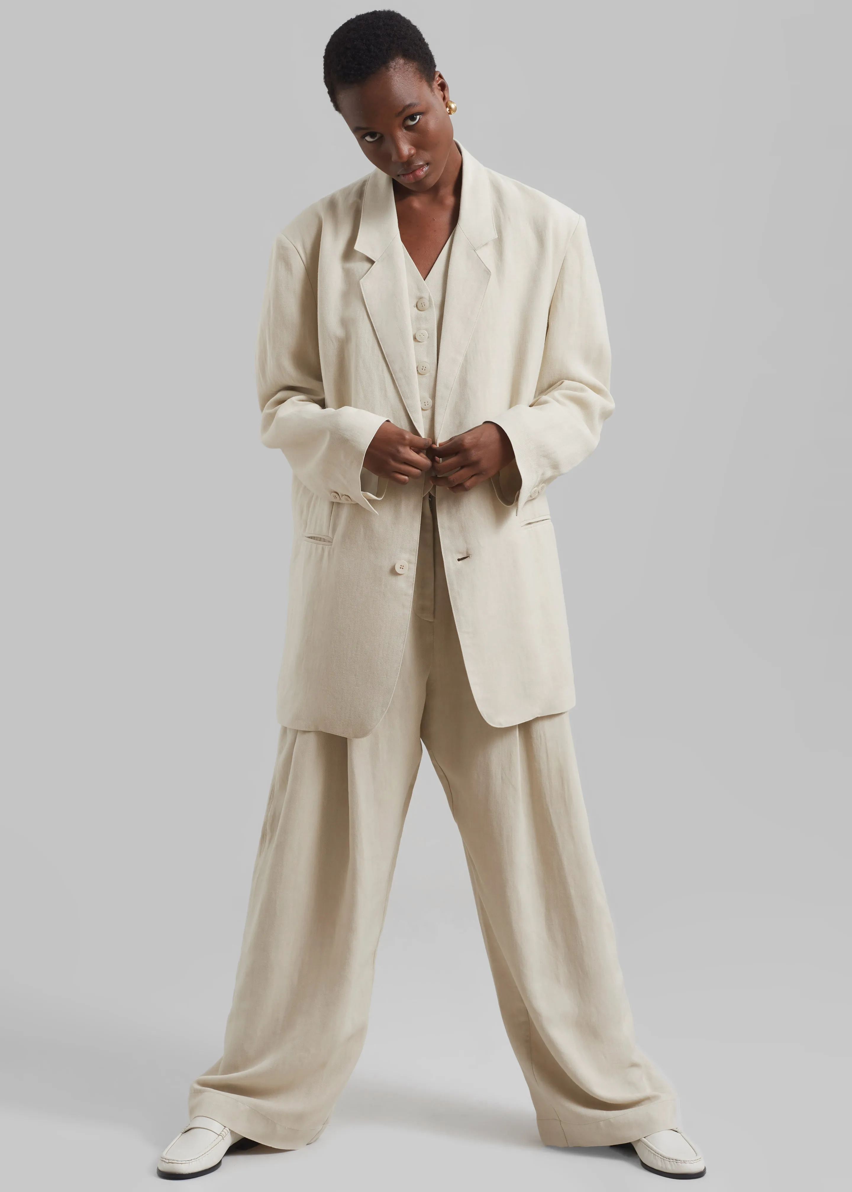 Aiden Blazer - Beige sold by Frankie Shop product image thumbnail 3