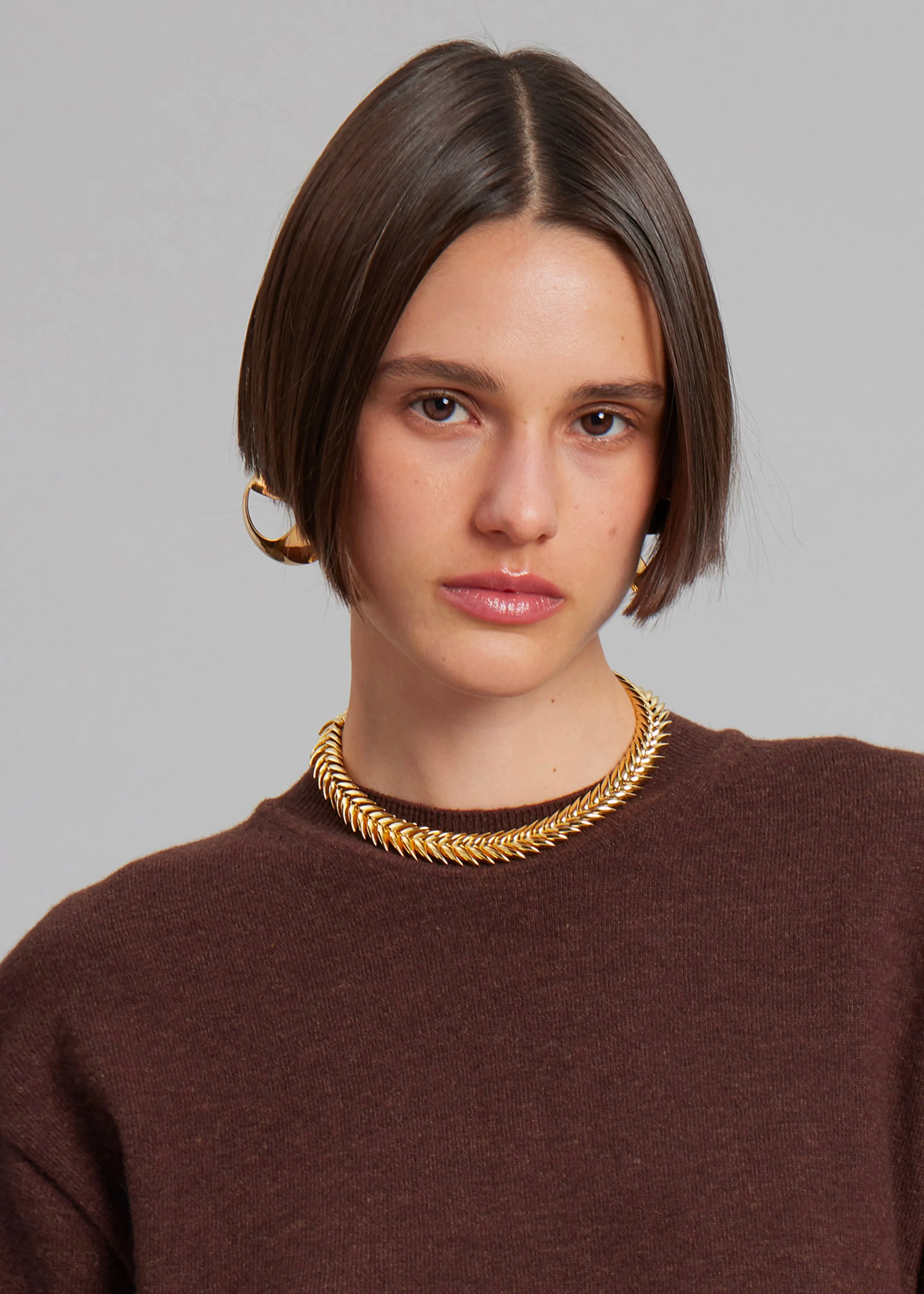 Bevza Spikelet Necklace - Gold sold by Frankie Shop product image thumbnail 4