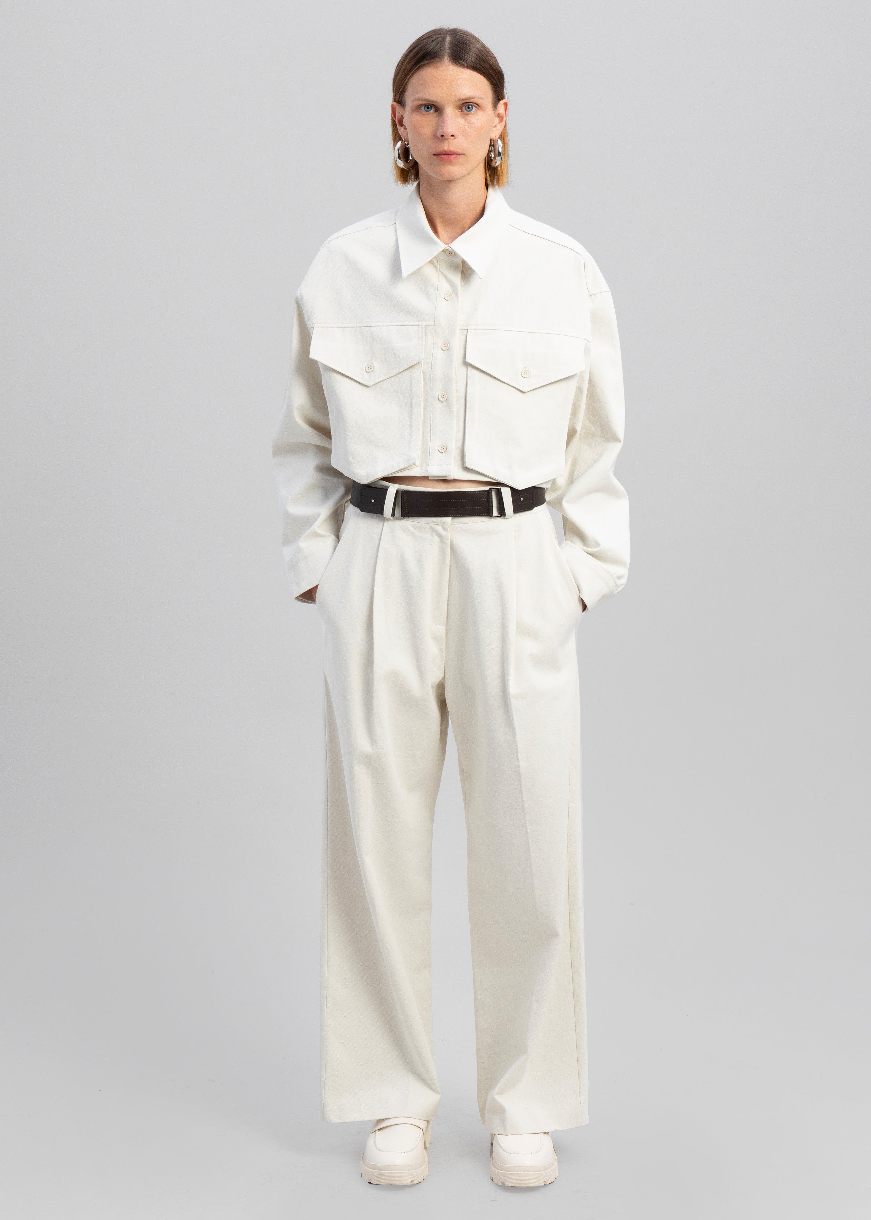 Carline Pocket Shirt - Cream sold by Frankie Shop product image thumbnail 7