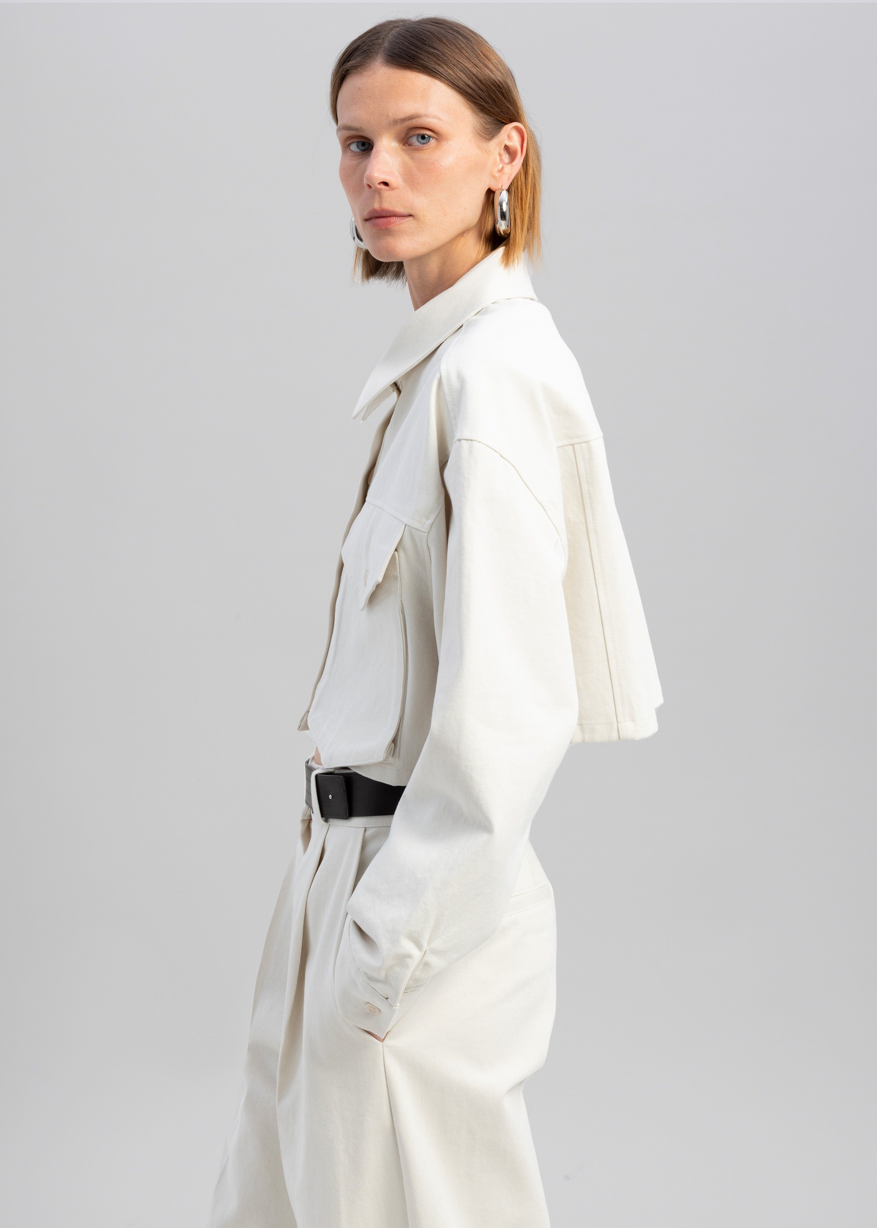 Carline Pocket Shirt - Cream sold by Frankie Shop product image thumbnail 5