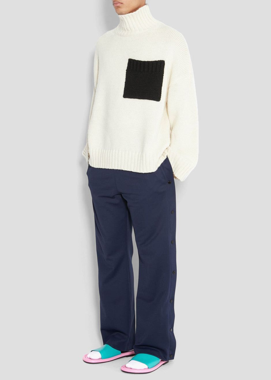 JW Anderson Patch Pocket Turtleneck - Off White/Black sold by Frankie Shop product image thumbnail 8