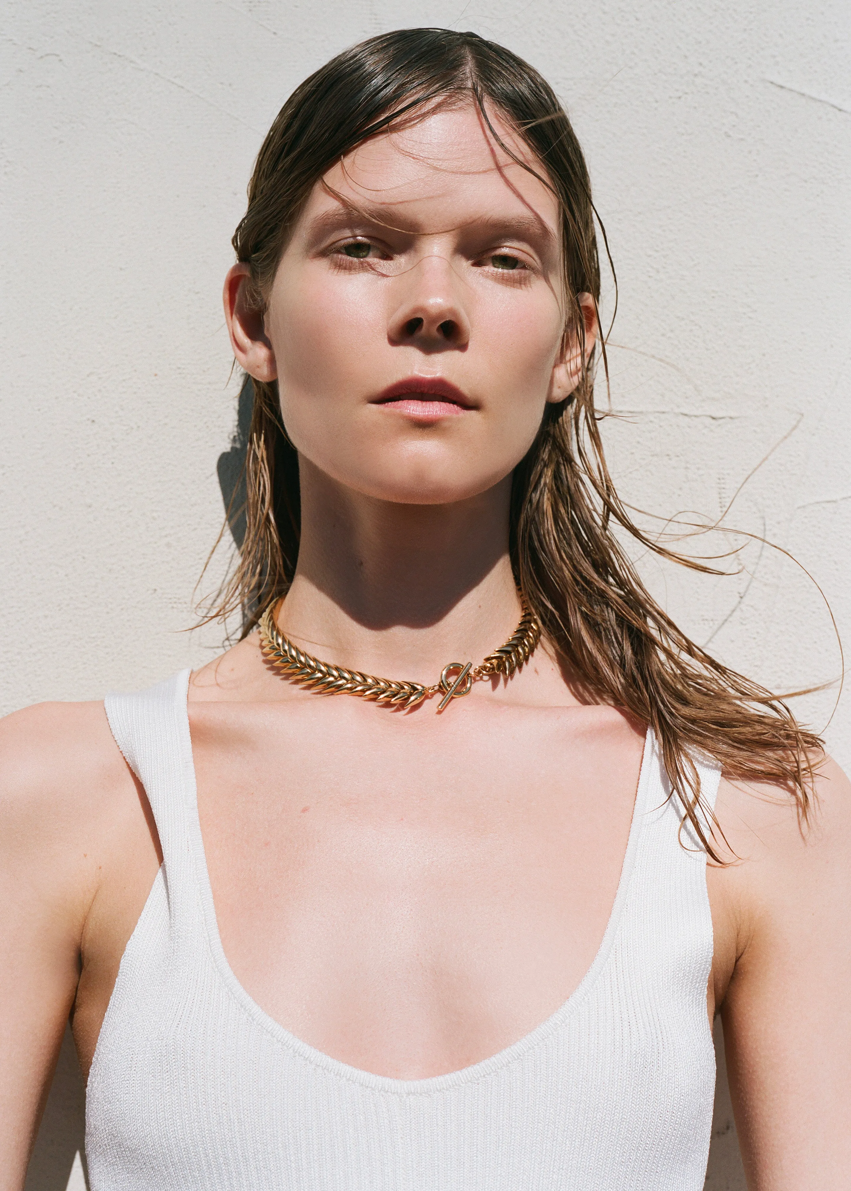 Bevza Spikelet Necklace - Gold sold by Frankie Shop