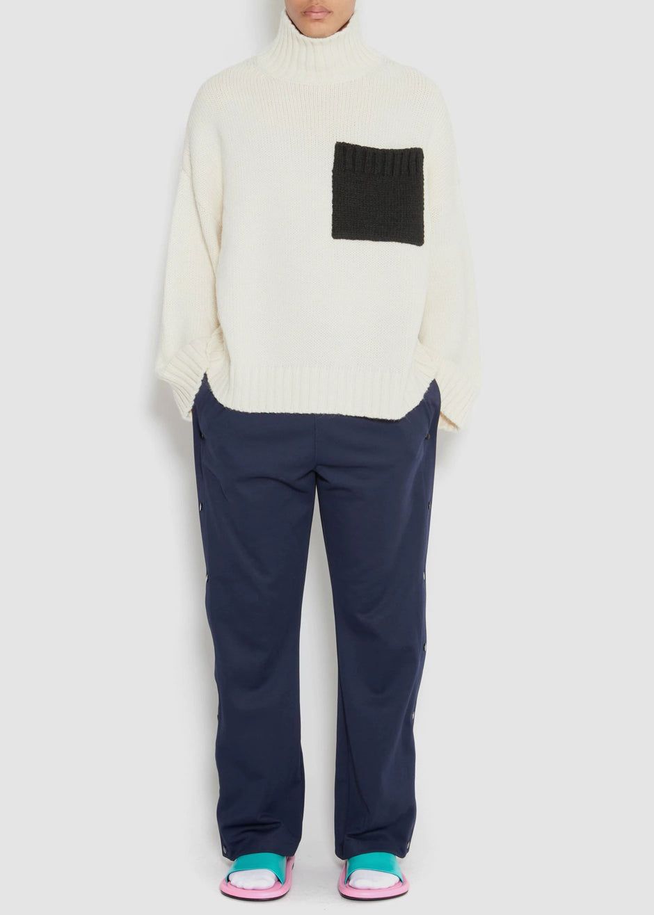 JW Anderson Patch Pocket Turtleneck - Off White/Black sold by Frankie Shop product image thumbnail 7