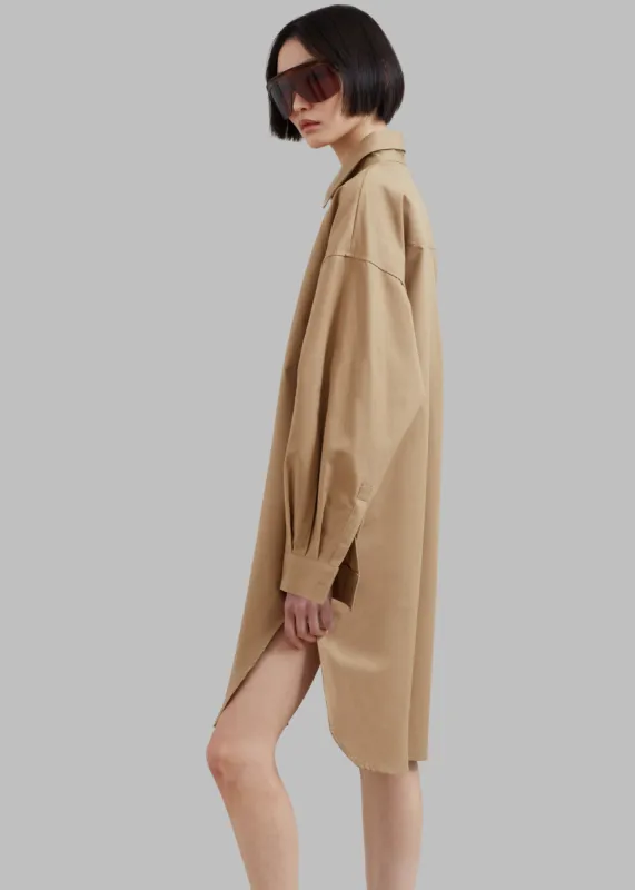 Karole Shirt Dress - Tan sold by Frankie Shop