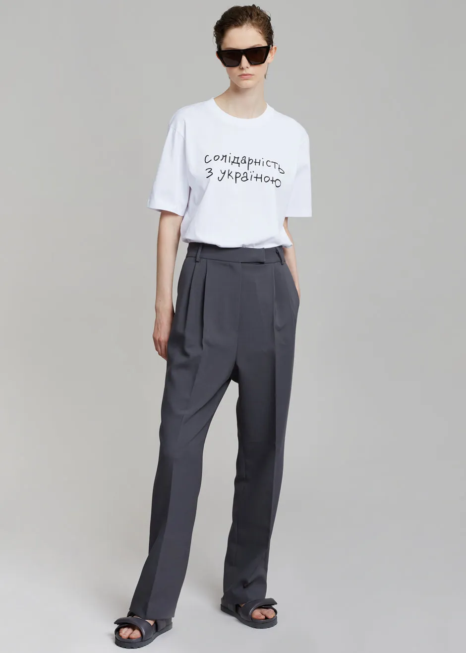 The Frankie Shop x Thomas Lélu Solidarity T-Shirt - White/Black sold by Frankie Shop product image thumbnail 4