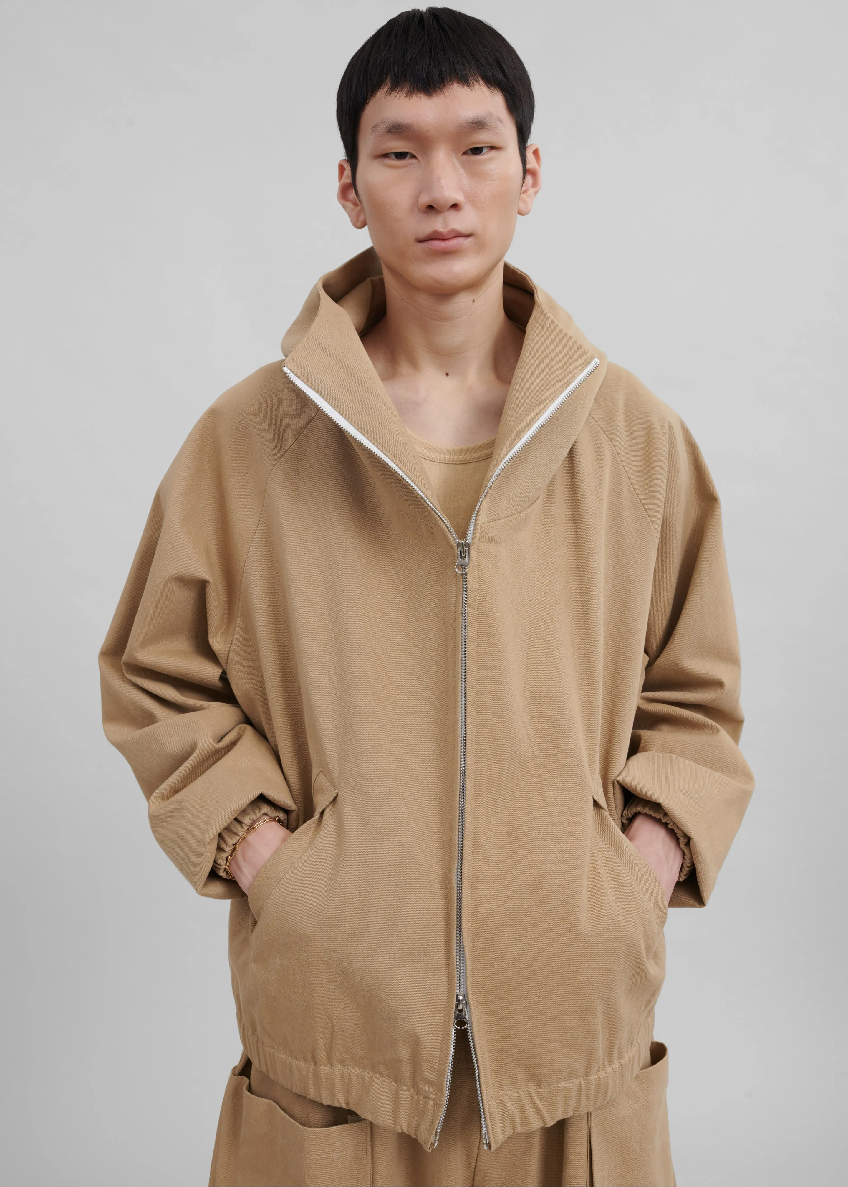 Lauri Hooded Jacket - Beige sold by Frankie Shop