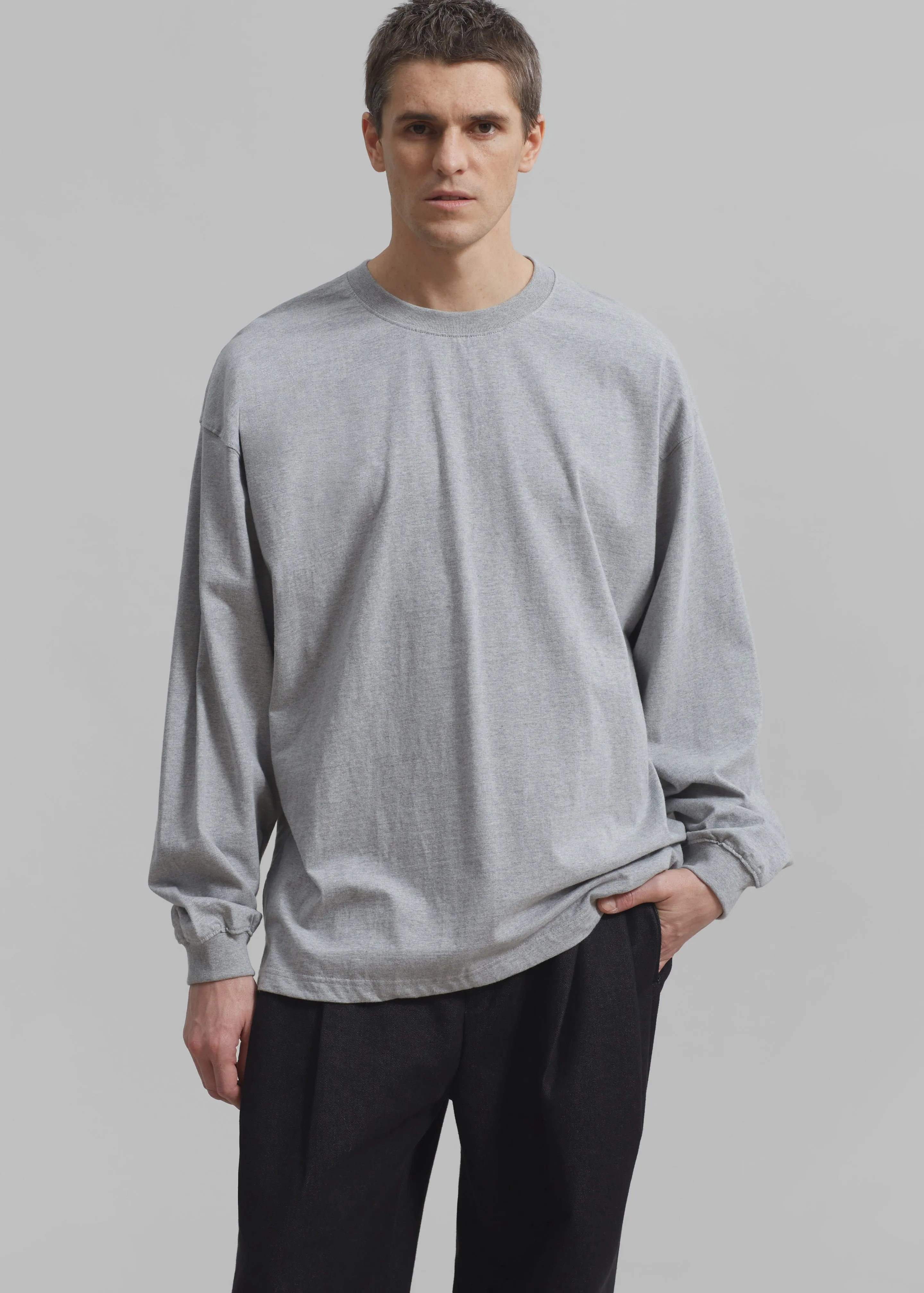 Christopher Long Sleeve Tee - Grey sold by Frankie Shop product image thumbnail 5