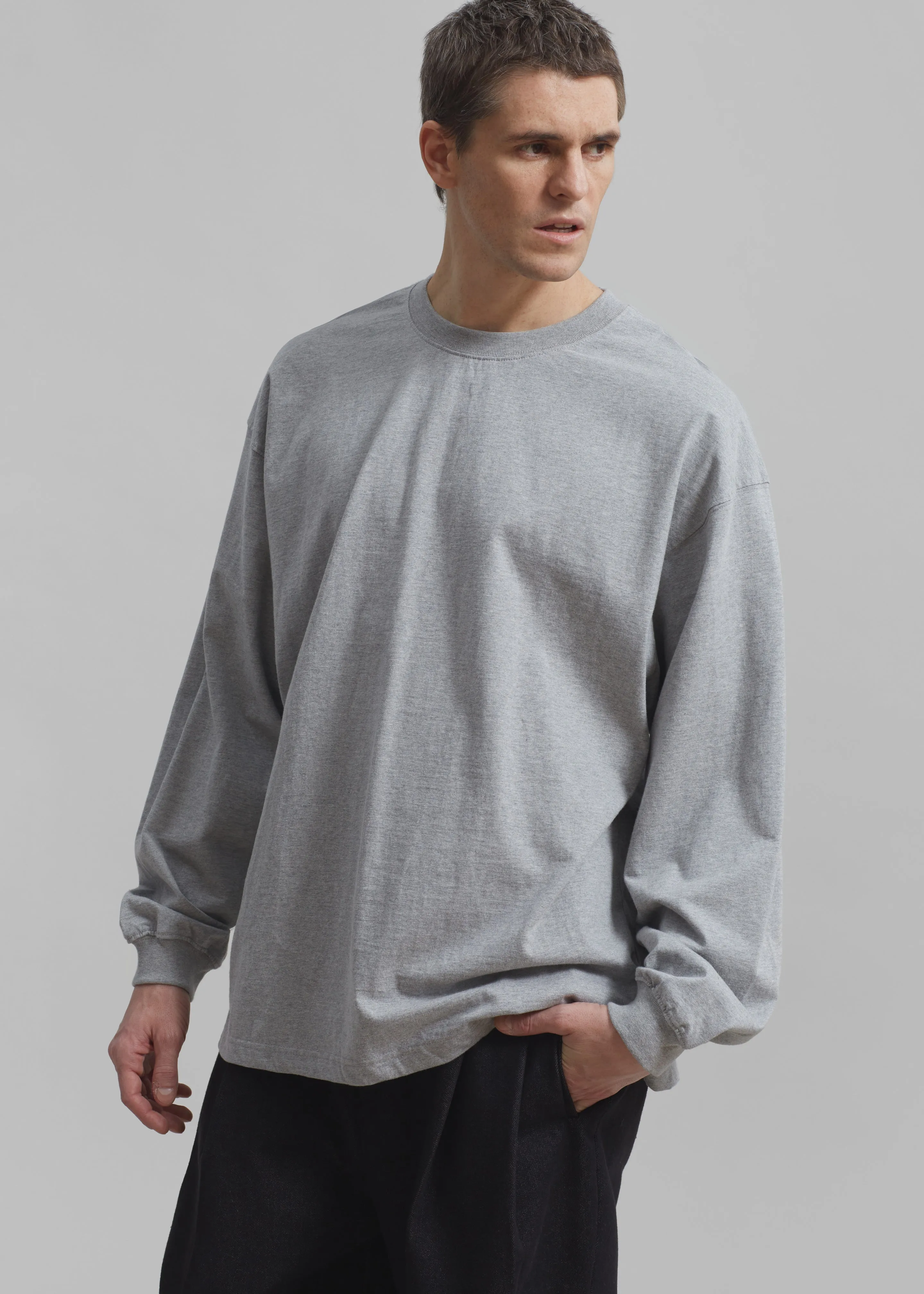 Christopher Long Sleeve Tee - Grey sold by Frankie Shop product image thumbnail 4