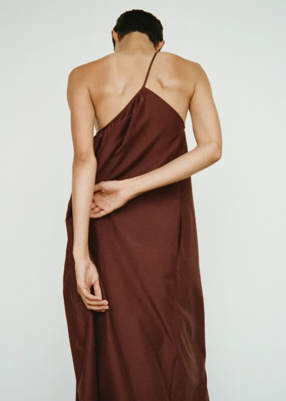 Matteau Voluminous One Shoulder Dress - Burgundy sold by Frankie Shop