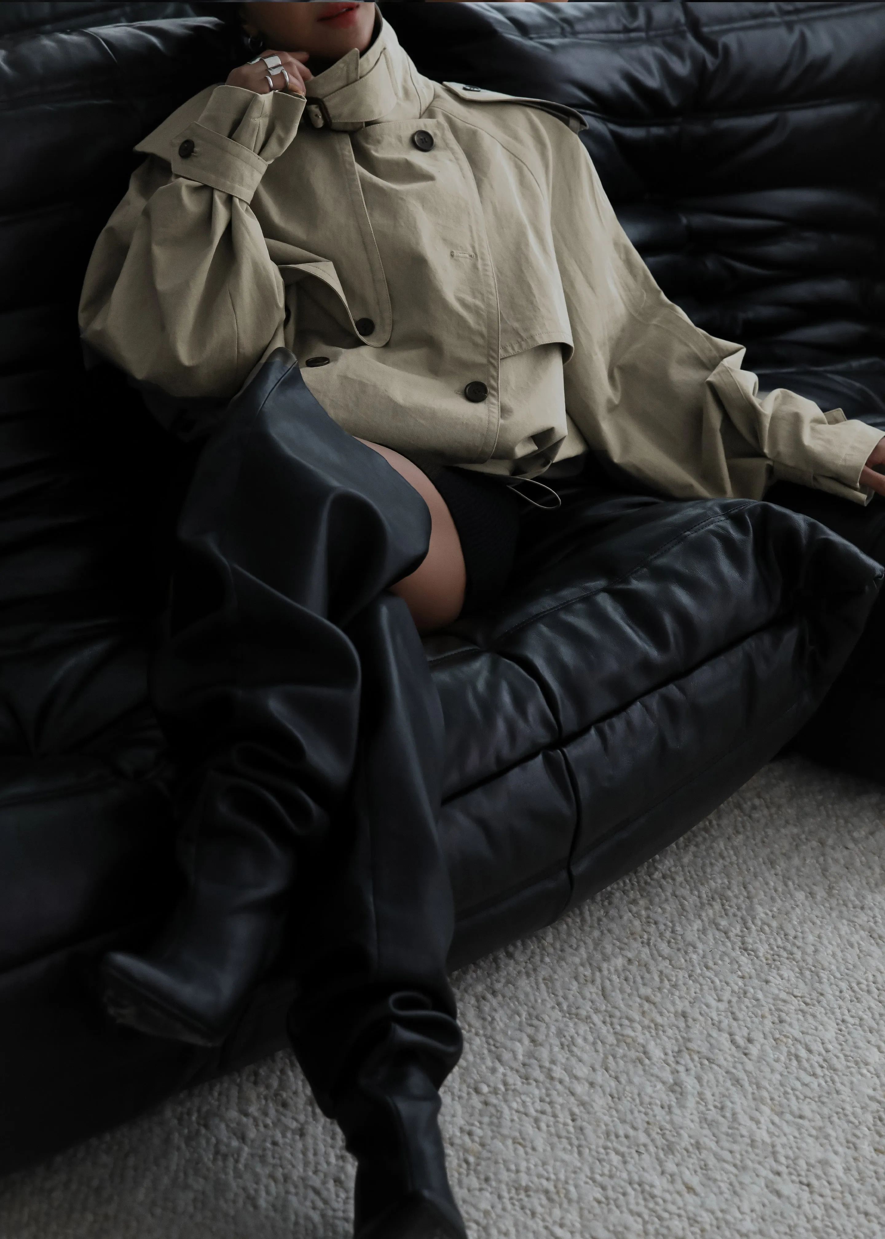 Mads Cropped Trench - Beige sold by Frankie Shop product image thumbnail 3