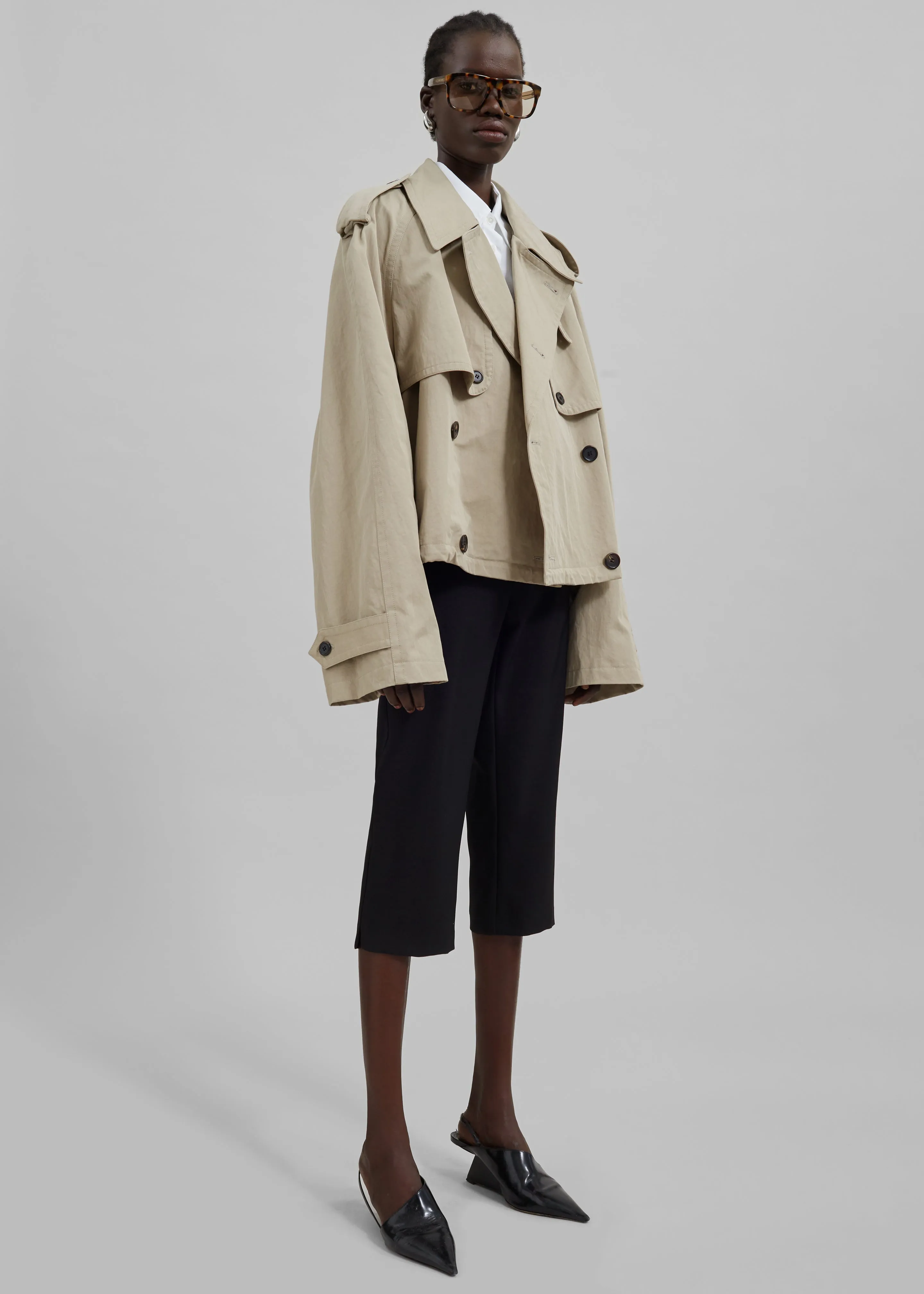 Mads Cropped Trench - Beige sold by Frankie Shop product image thumbnail 2