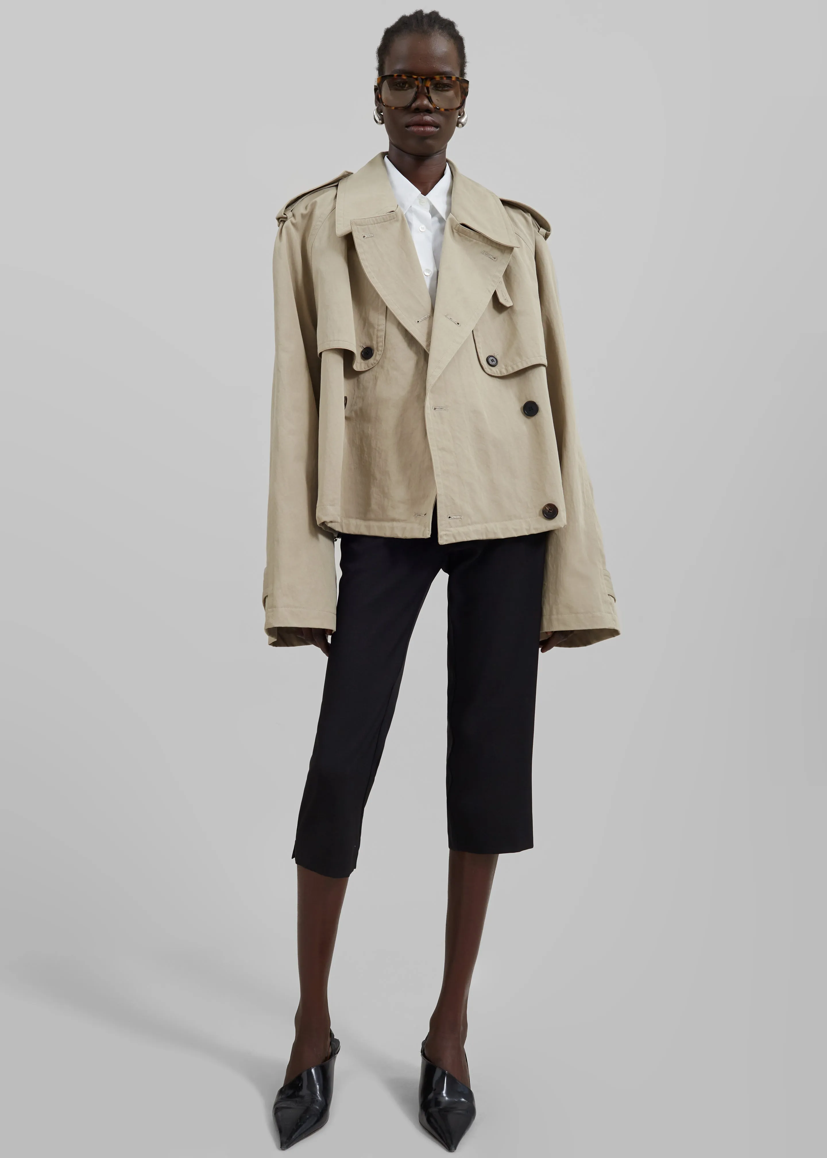 Mads Cropped Trench - Beige sold by Frankie Shop product image thumbnail 4
