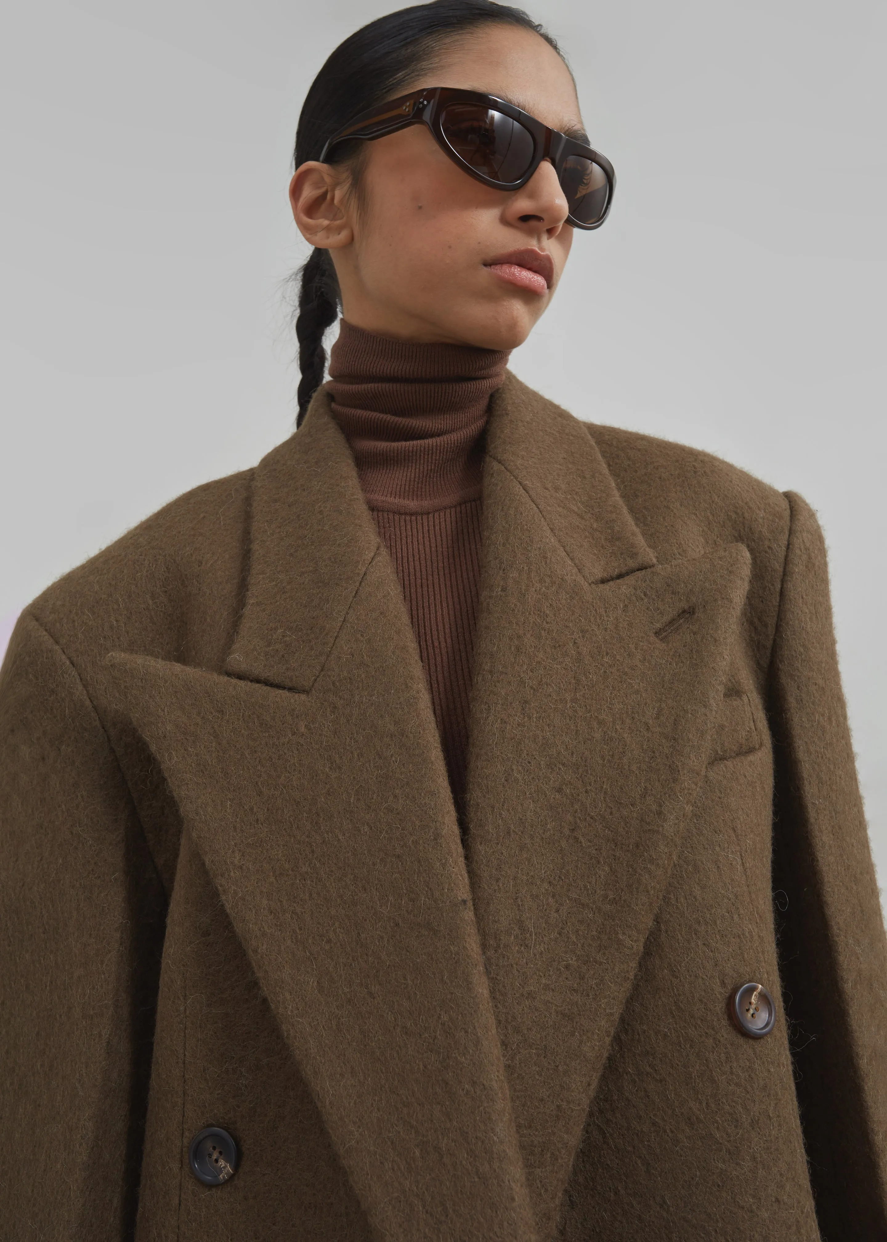 Keira Double Breasted Wool Blazer - Brown sold by Frankie Shop product image thumbnail 5