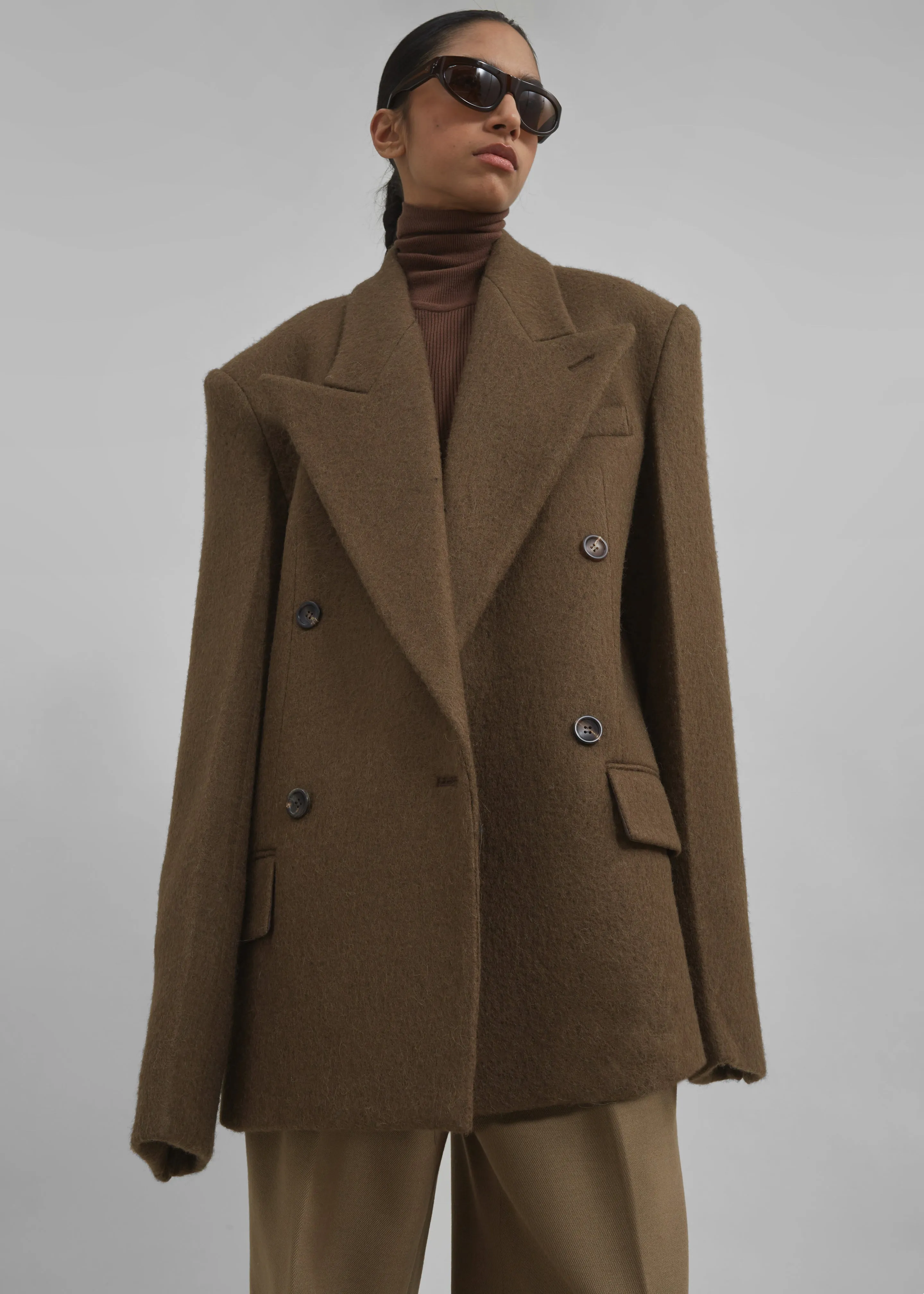 Keira Double Breasted Wool Blazer - Brown sold by Frankie Shop product image thumbnail 2