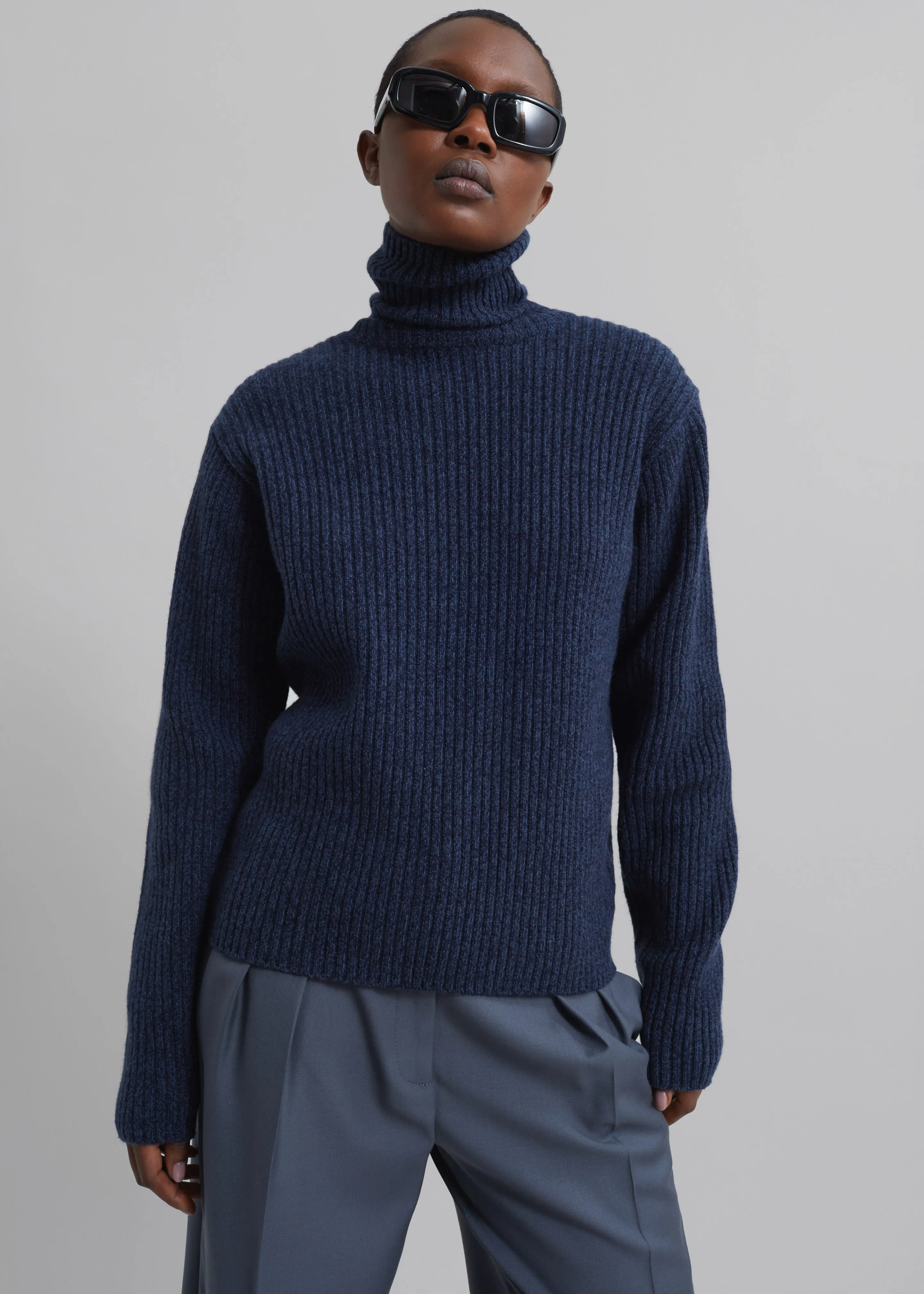 Koda Wool Turtleneck - Navy sold by Frankie Shop product image thumbnail 2