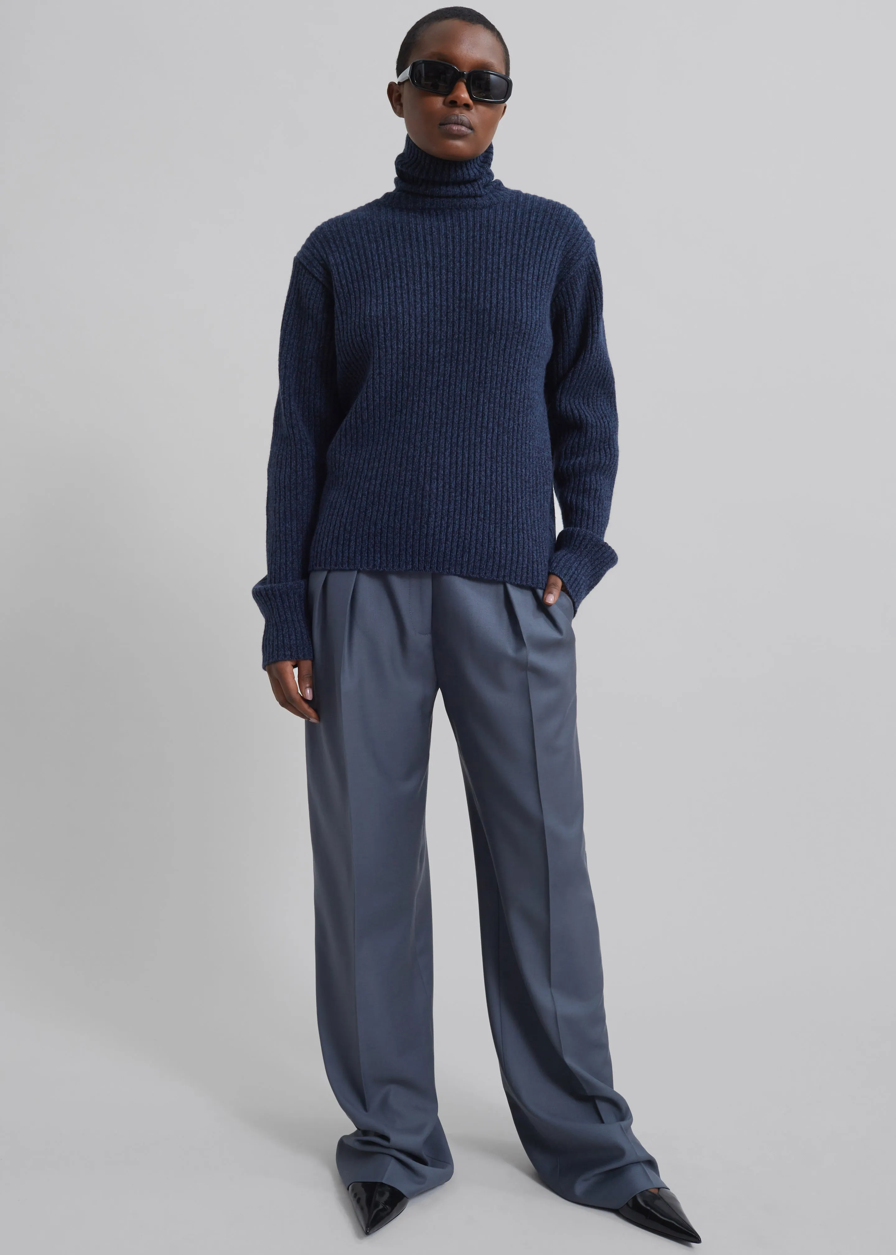 Koda Wool Turtleneck - Navy sold by Frankie Shop product image thumbnail 4
