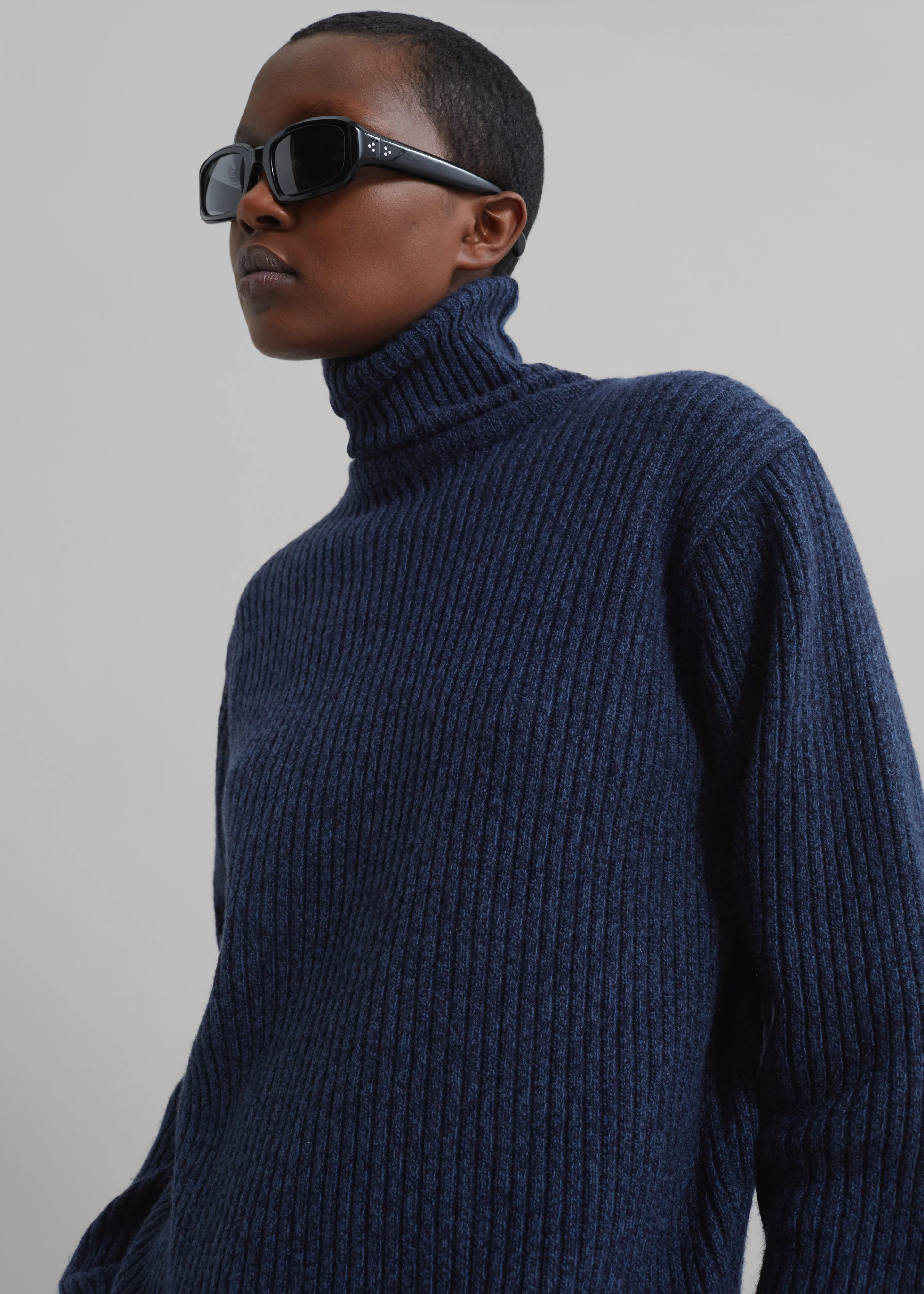 Koda Wool Turtleneck - Navy sold by Frankie Shop product image thumbnail 3