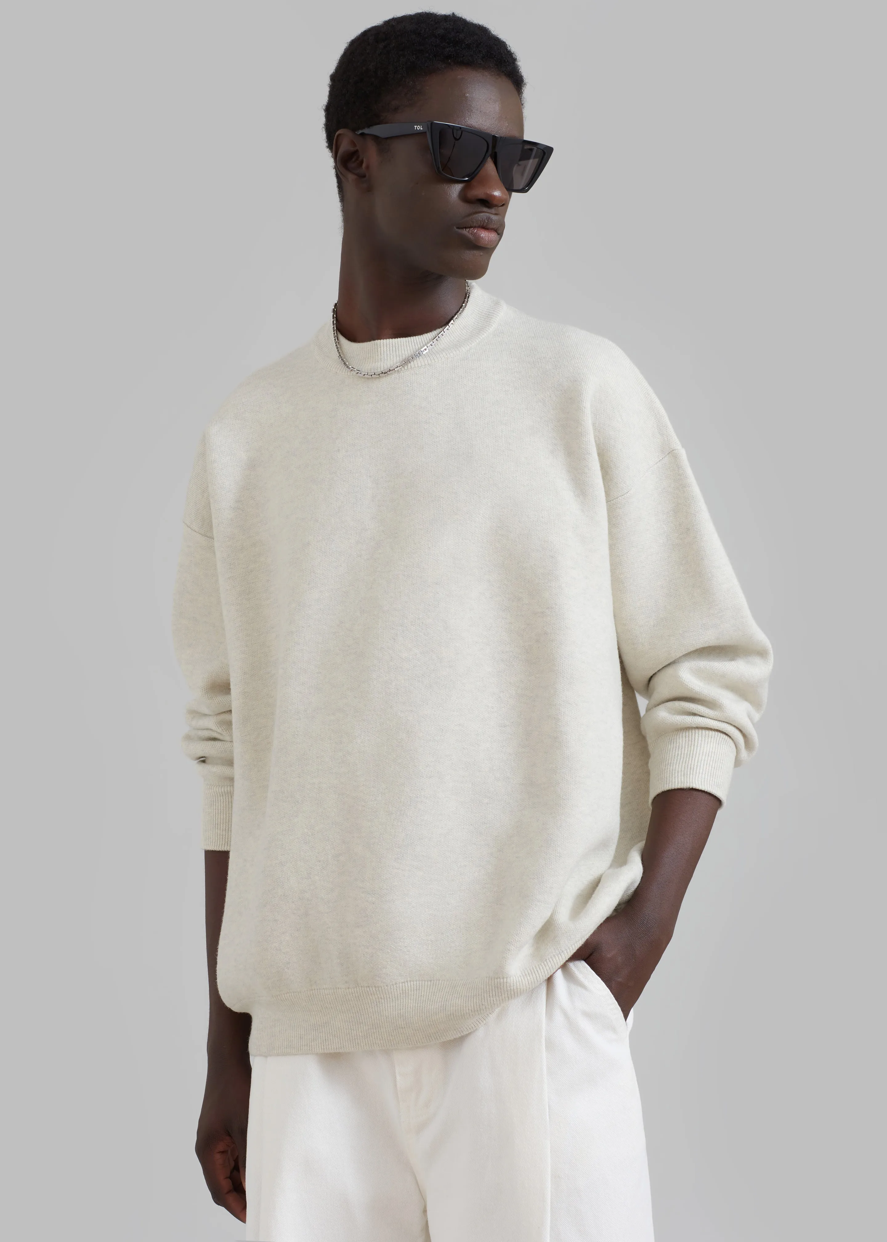 Arne Sweater - Grey Melange sold by Frankie Shop