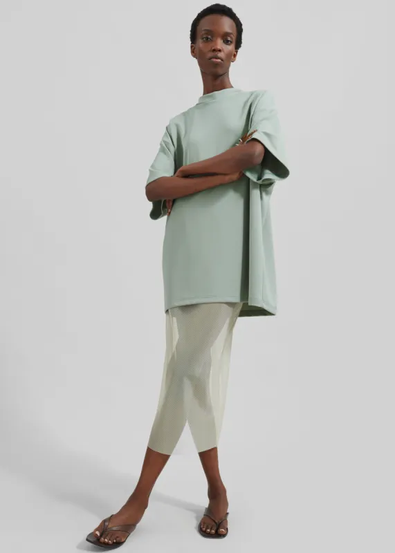 Hal Drop Shoulder T-Shirt - Sage sold by Frankie Shop