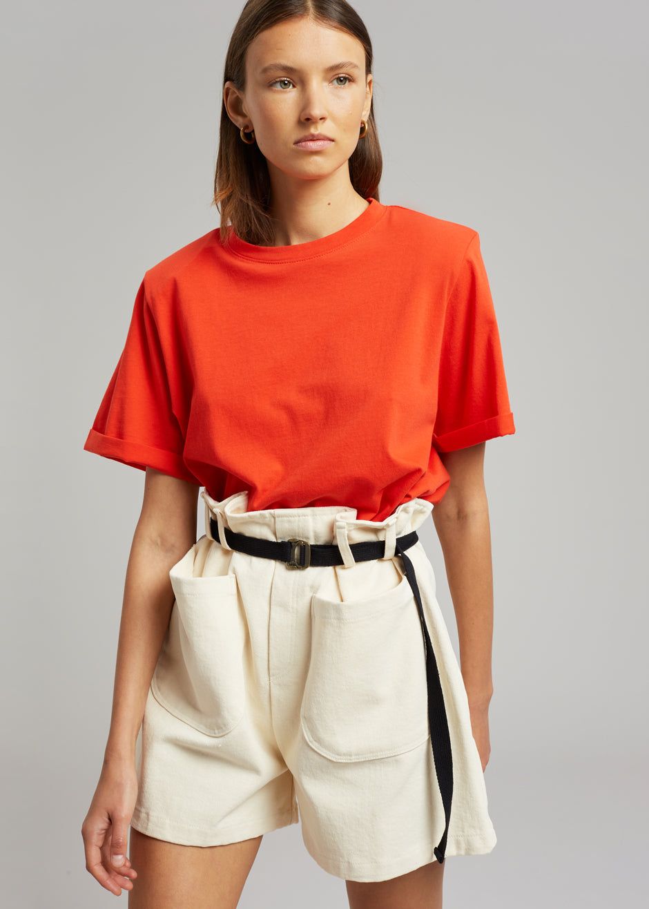 Lena Padded Shoulder Tee - Red sold by Frankie Shop product image thumbnail 6