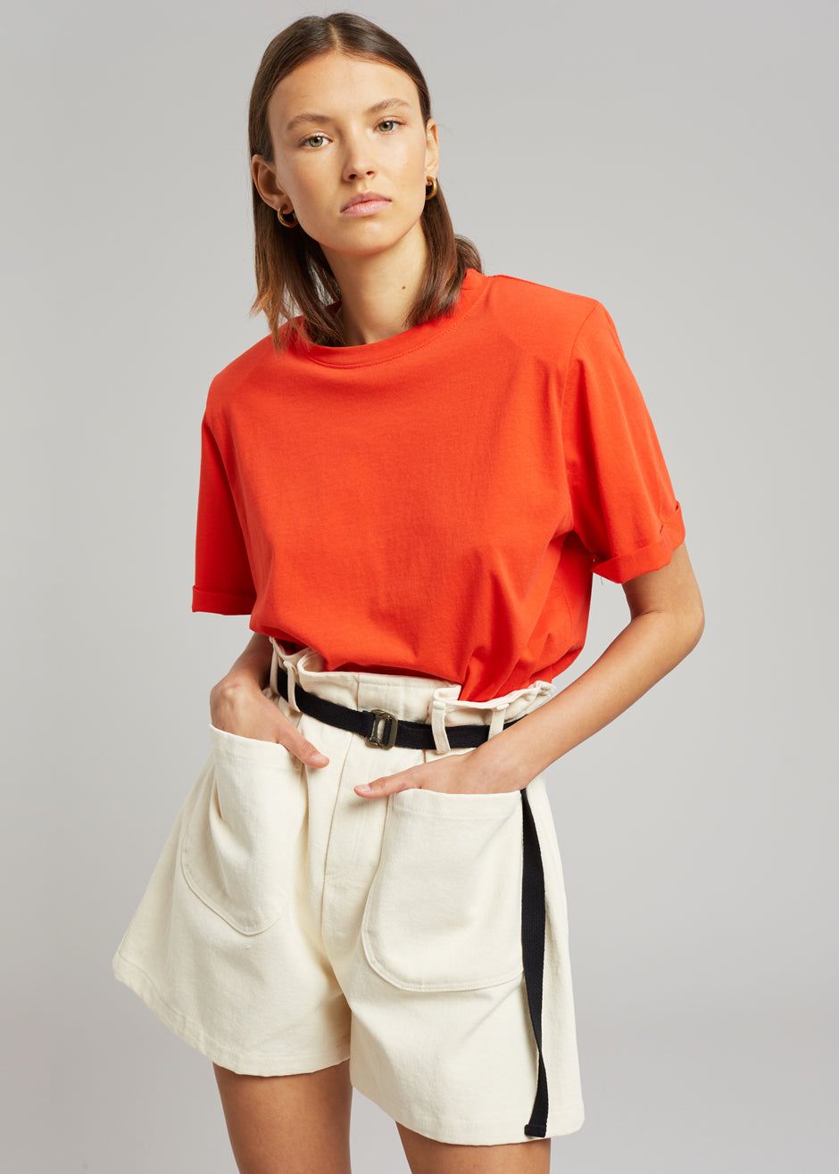 Lena Padded Shoulder Tee - Red sold by Frankie Shop product image thumbnail 3