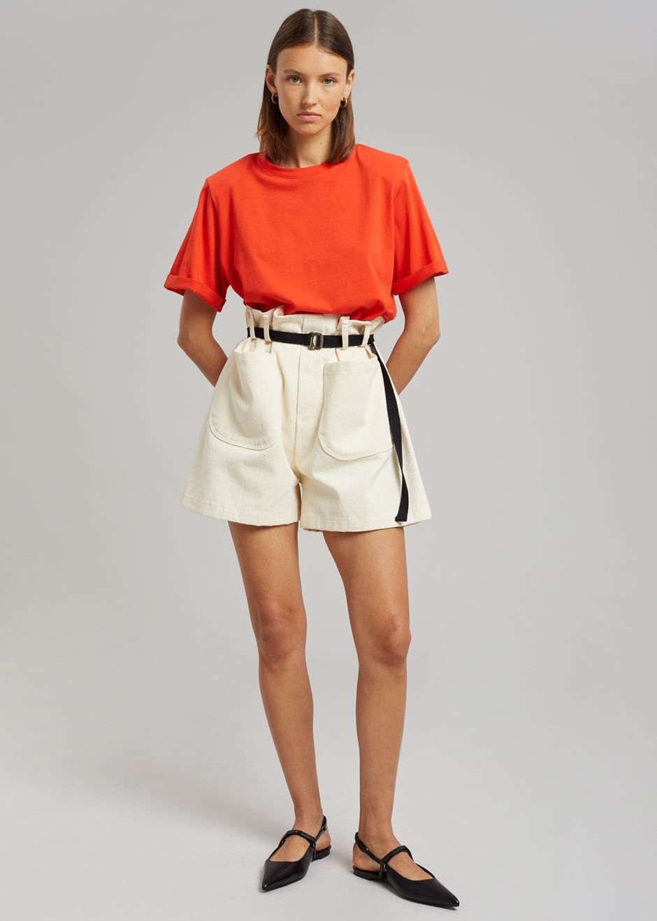 Lena Padded Shoulder Tee - Red sold by Frankie Shop product image thumbnail 7