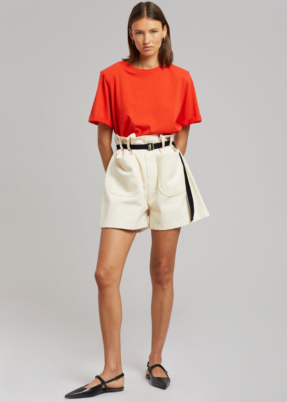 Lena Padded Shoulder Tee - Red sold by Frankie Shop product image thumbnail 4