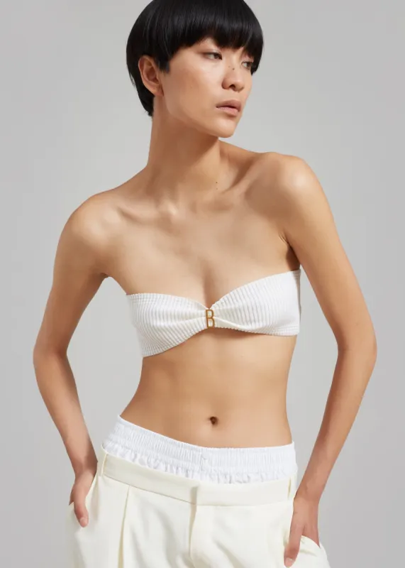 Bevza 'Bevza' Crop Top - White made by Bevza