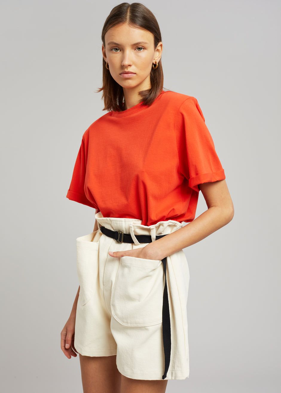 Lena Padded Shoulder Tee - Red sold by Frankie Shop product image thumbnail 5