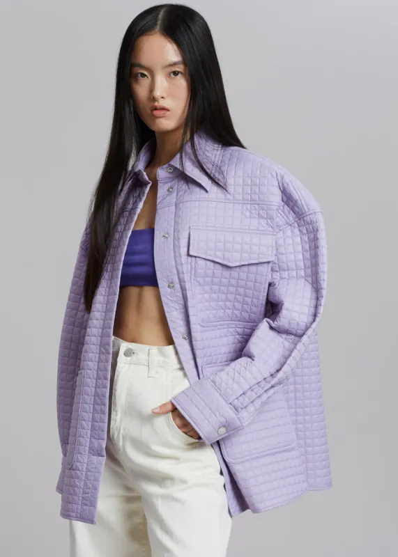 REMAIN Atina Quilted Jacket - Pastel Lilac sold by Frankie Shop