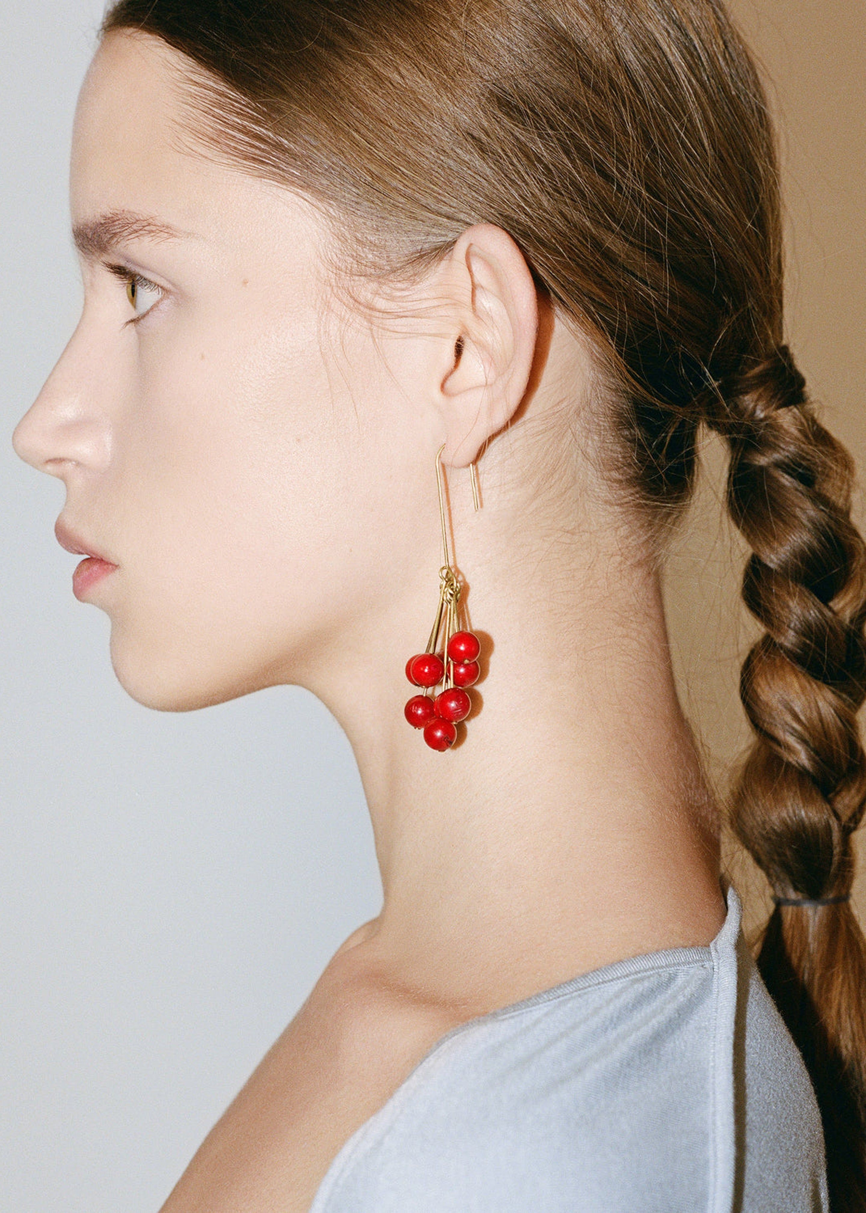Bevza 'Chervona Kalyna' Mono Earring - Red sold by Frankie Shop product image thumbnail 5