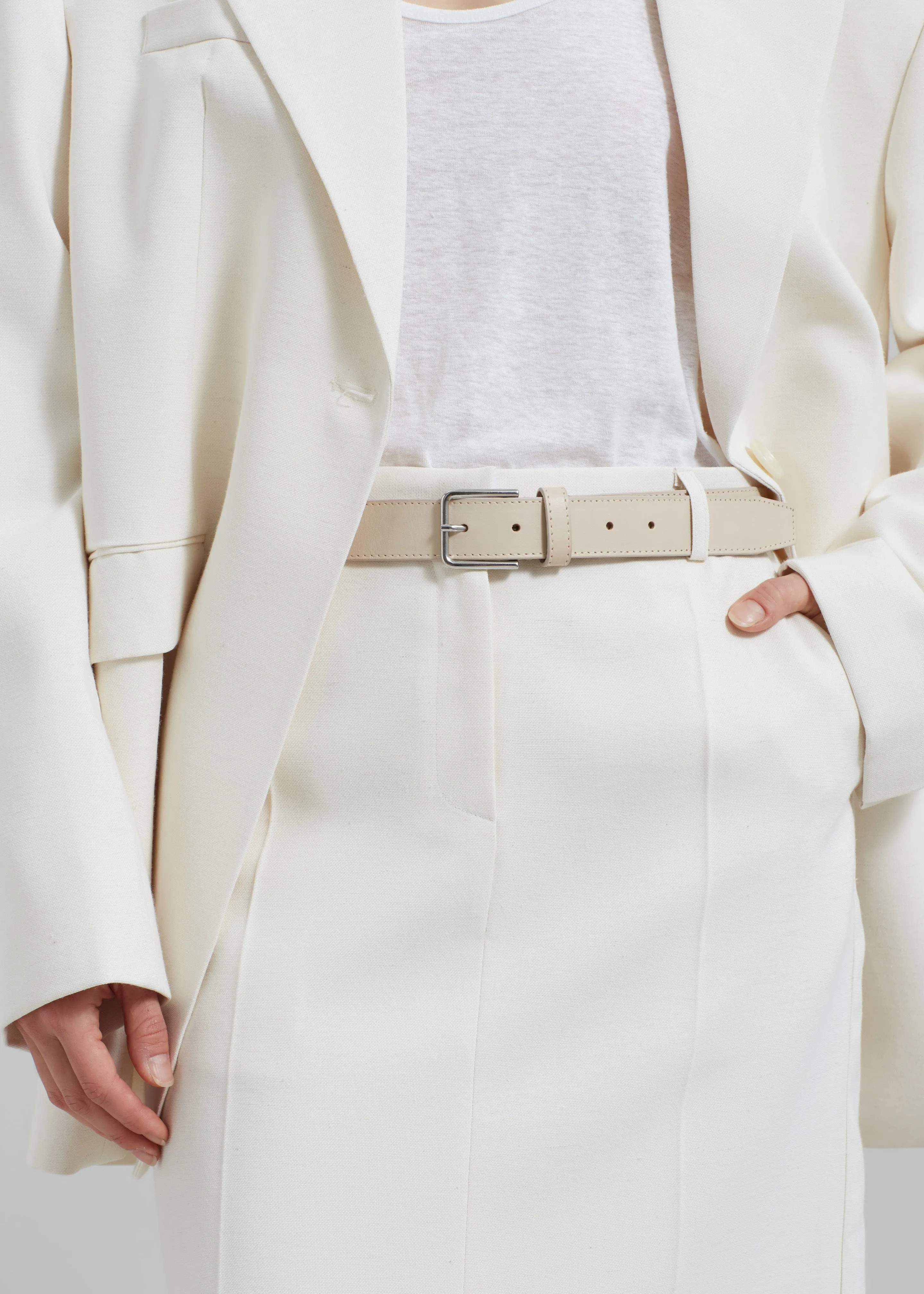 Toni Leather Belt - Mastic sold by Frankie Shop product image thumbnail 3