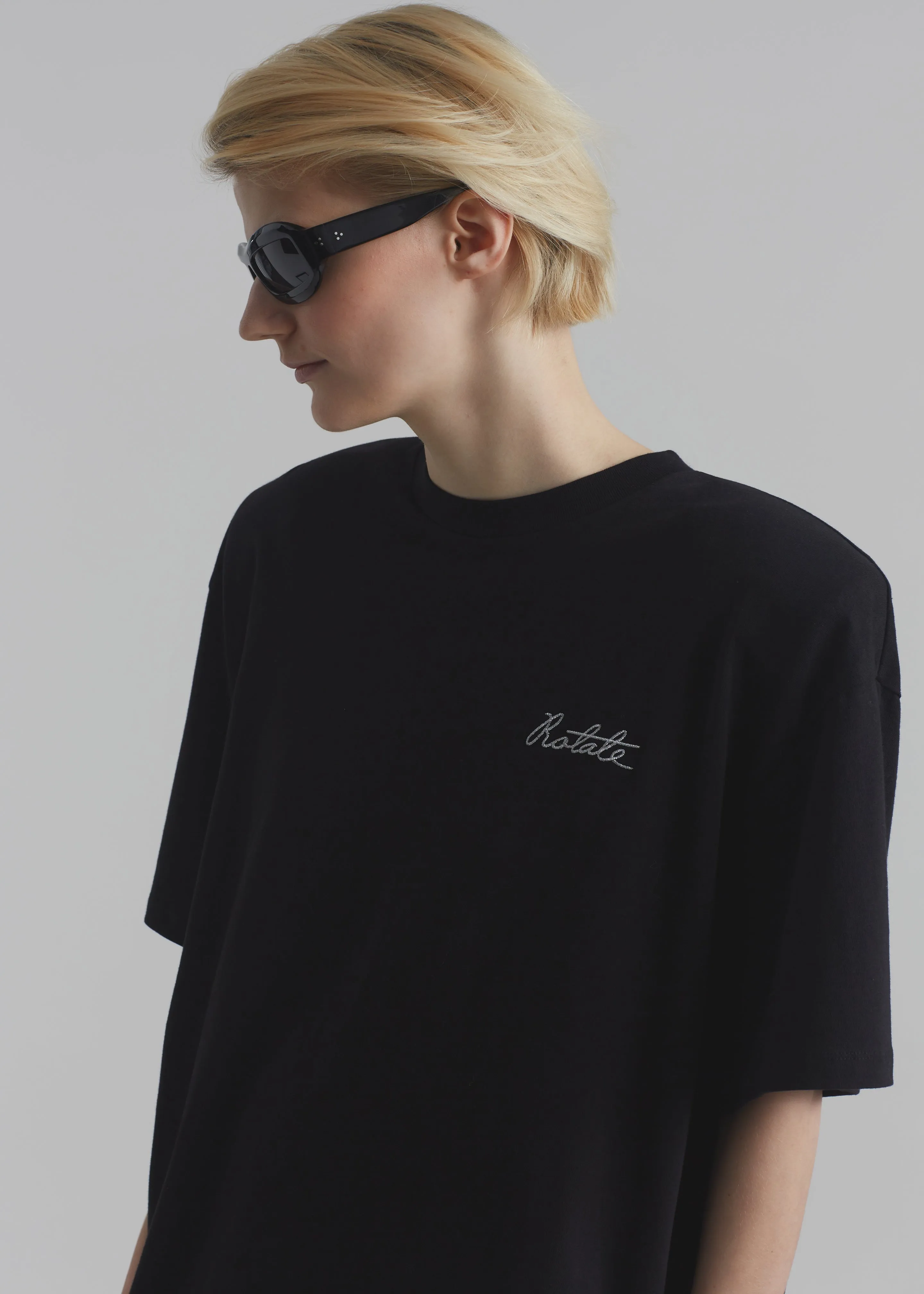 Rotate Oversized Logo T-Shirt - Black sold by Frankie Shop product image thumbnail 3