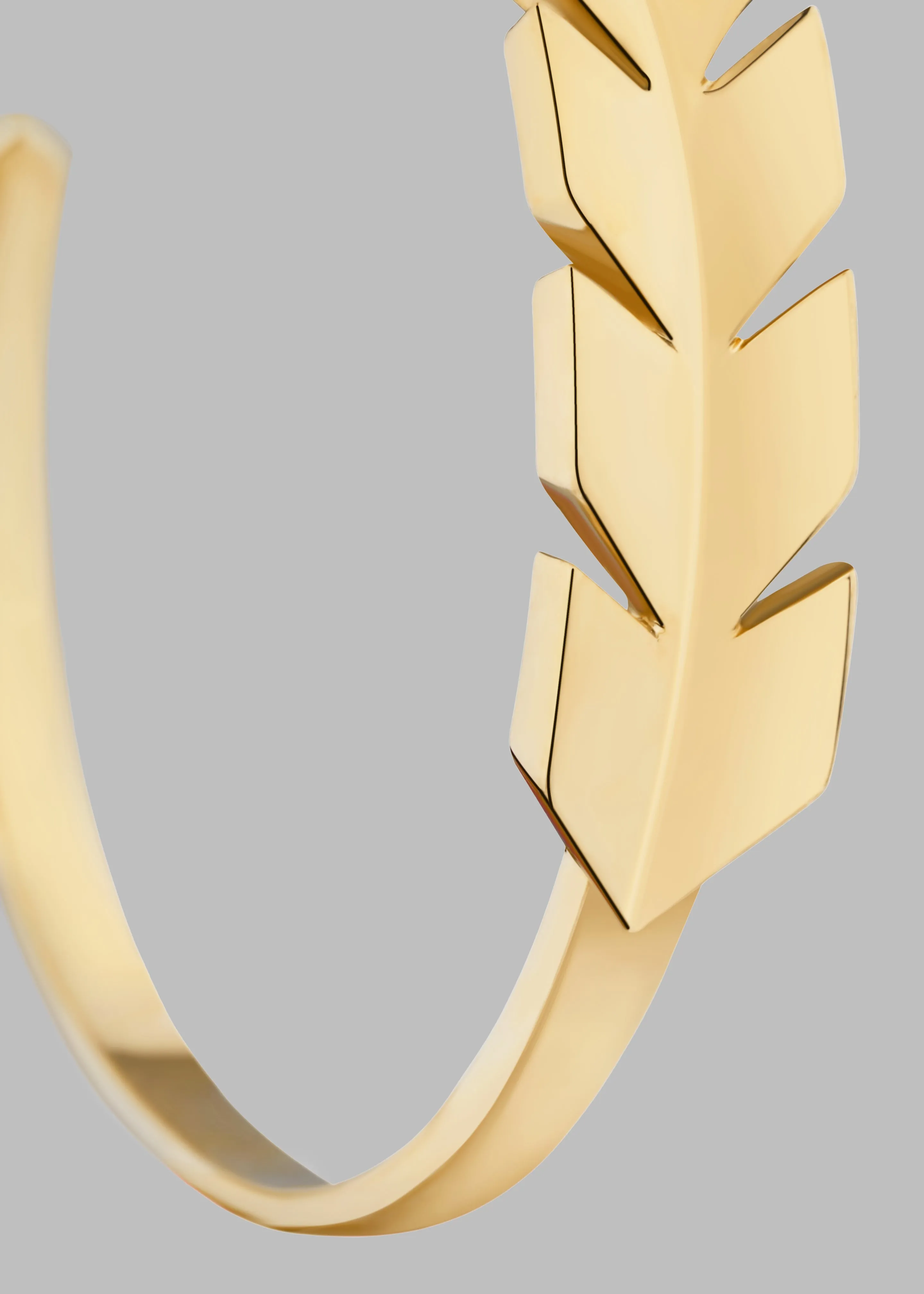 Bevza Spikelet Cuff Bracelet - Gold sold by Frankie Shop product image thumbnail 3