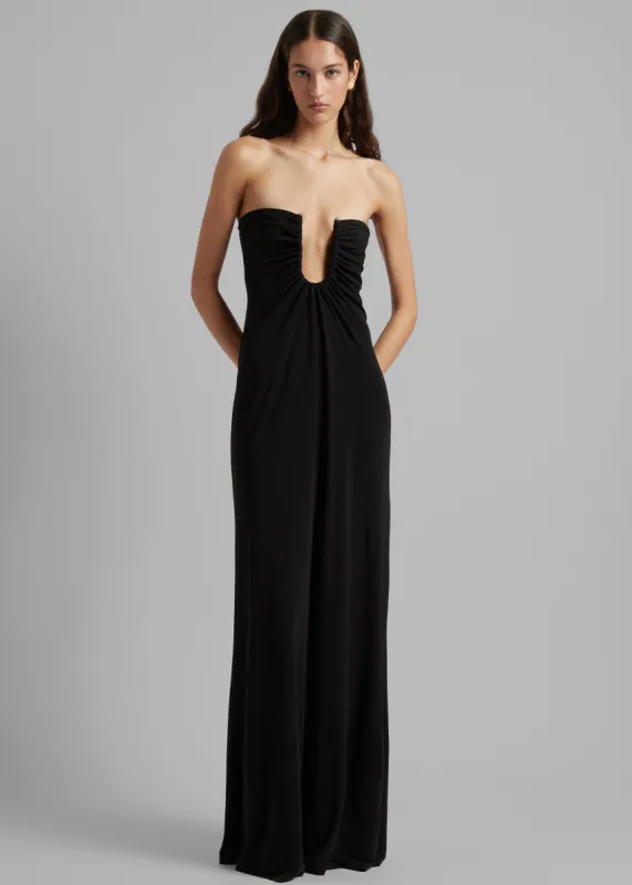 Christopher Esber Arced Palm Strapless Dress - Black sold by Frankie Shop