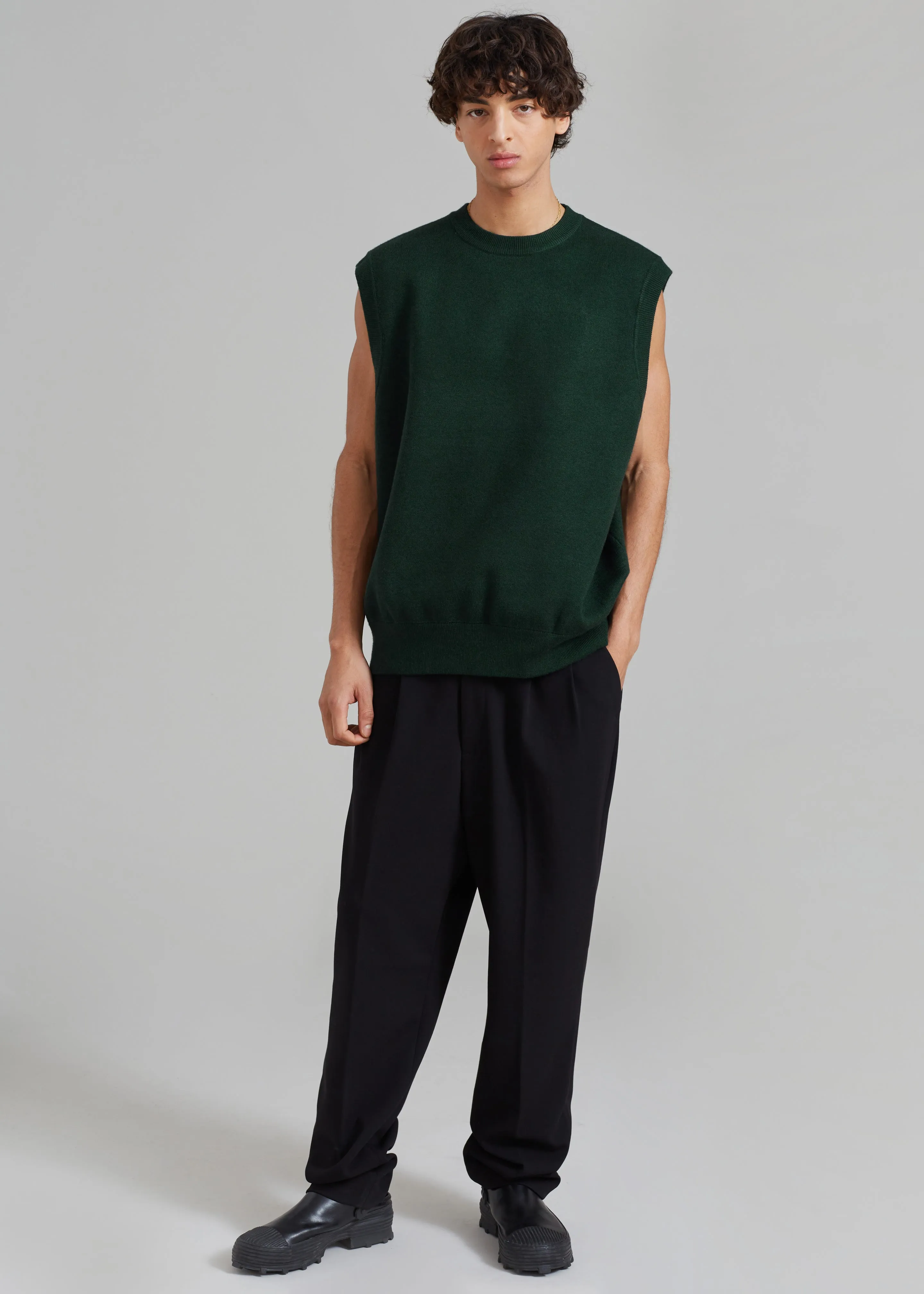Owen Knit Vest - Forest Green sold by Frankie Shop product image thumbnail 5