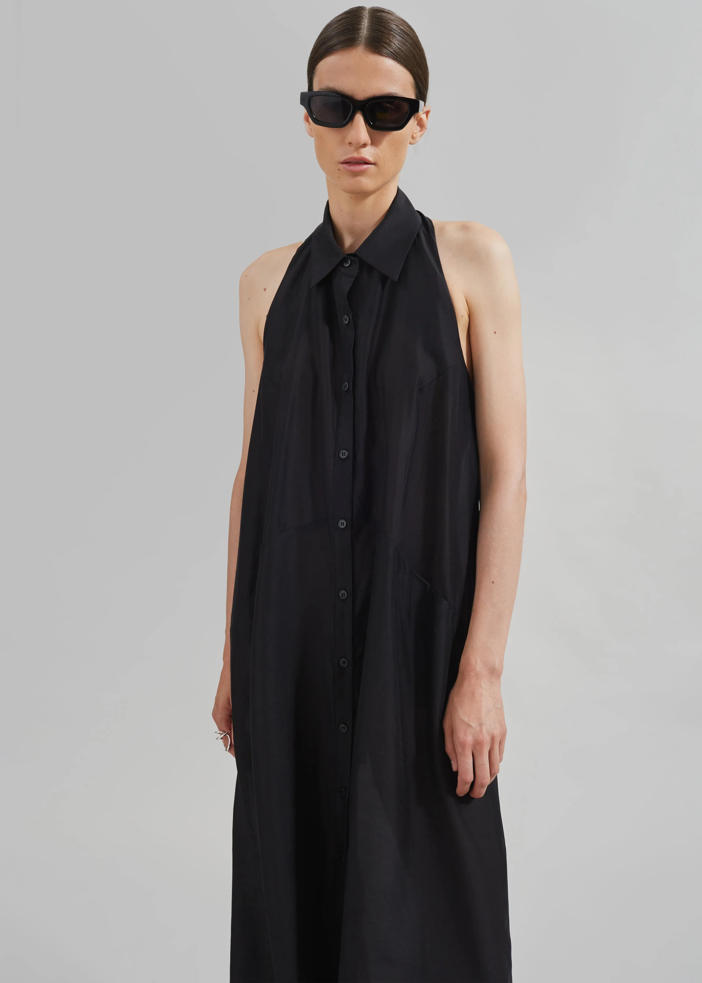Temi Sheer Halter Dress - Black sold by Frankie Shop product image thumbnail 3