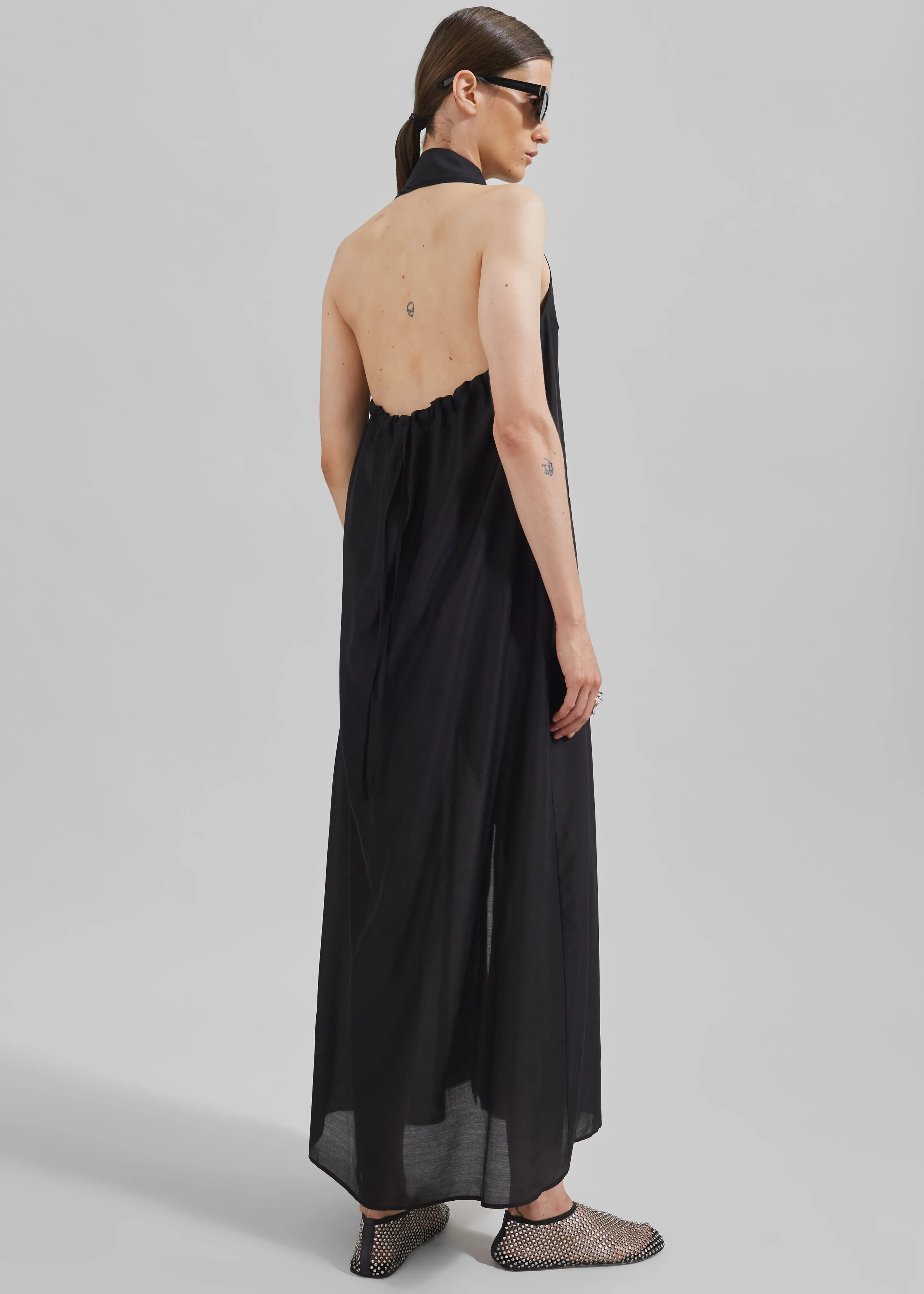 Temi Sheer Halter Dress - Black sold by Frankie Shop product image thumbnail 2