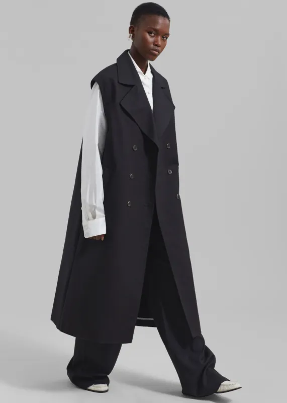 Saylor 2-Piece Trench Coat - Black made by Frankie Shop