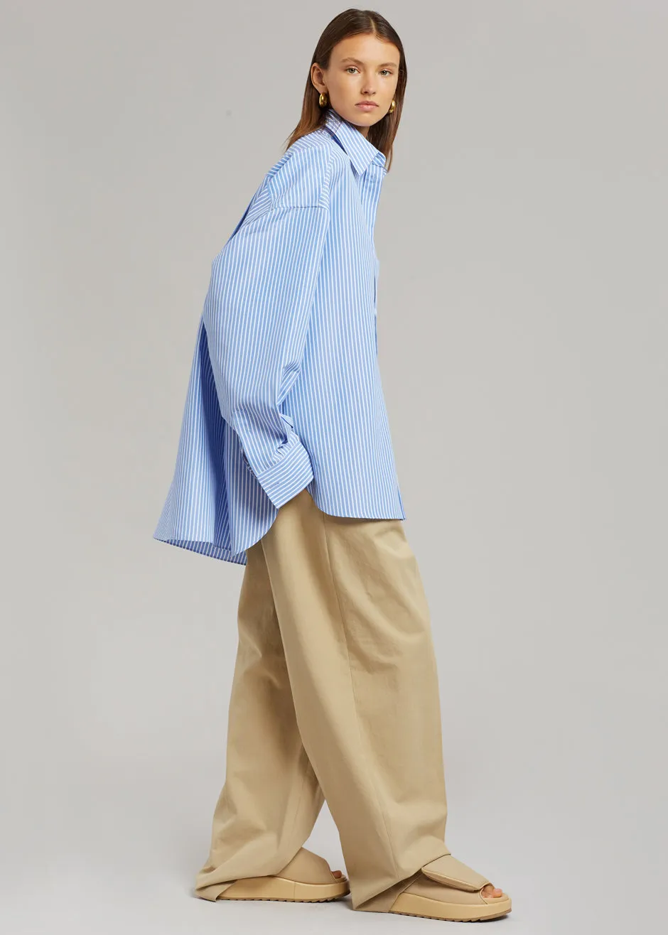 Georgia Stripe Shirt - White/Light Blue sold by Frankie Shop product image thumbnail 4