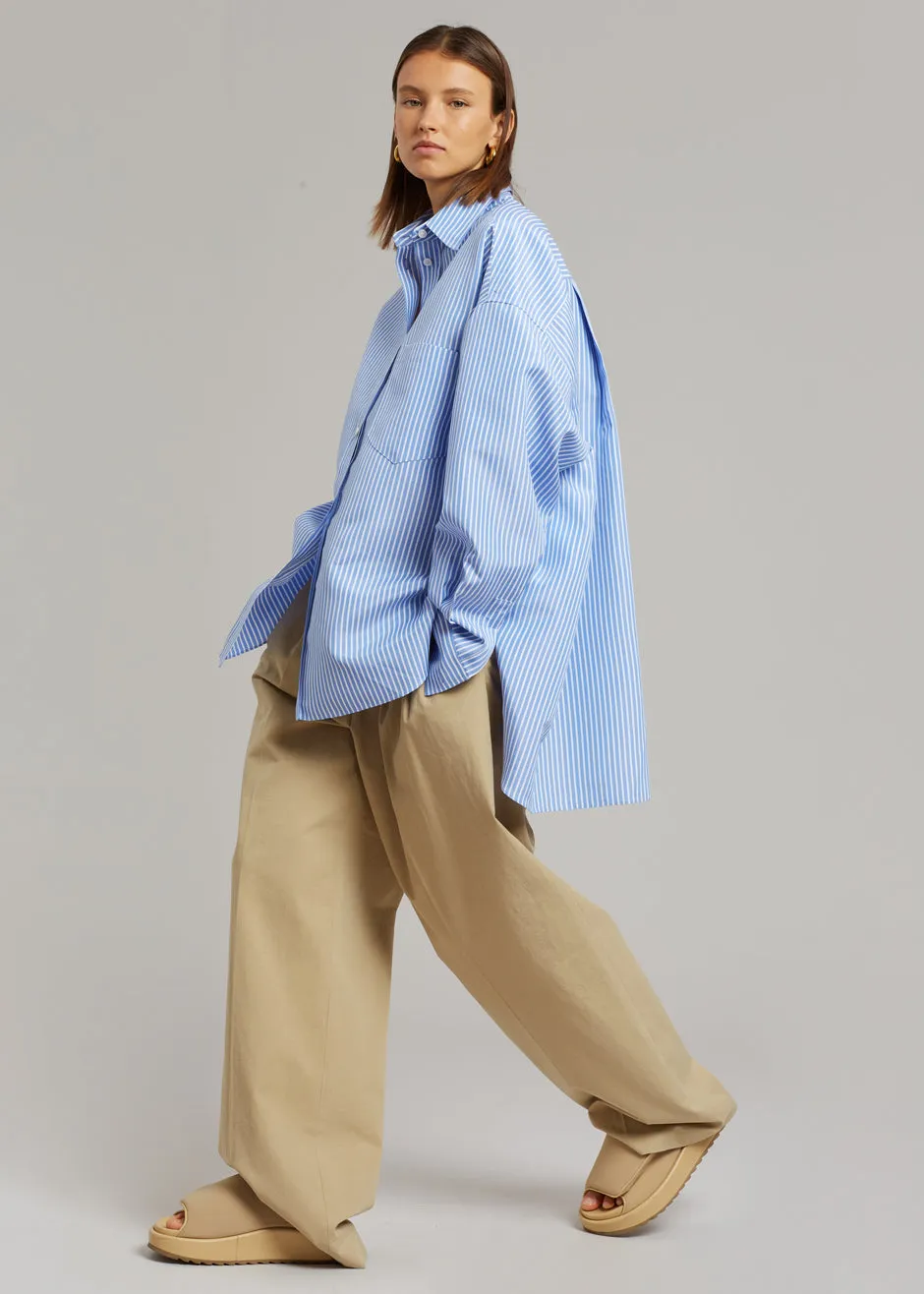 Georgia Stripe Shirt - White/Light Blue sold by Frankie Shop product image thumbnail 2