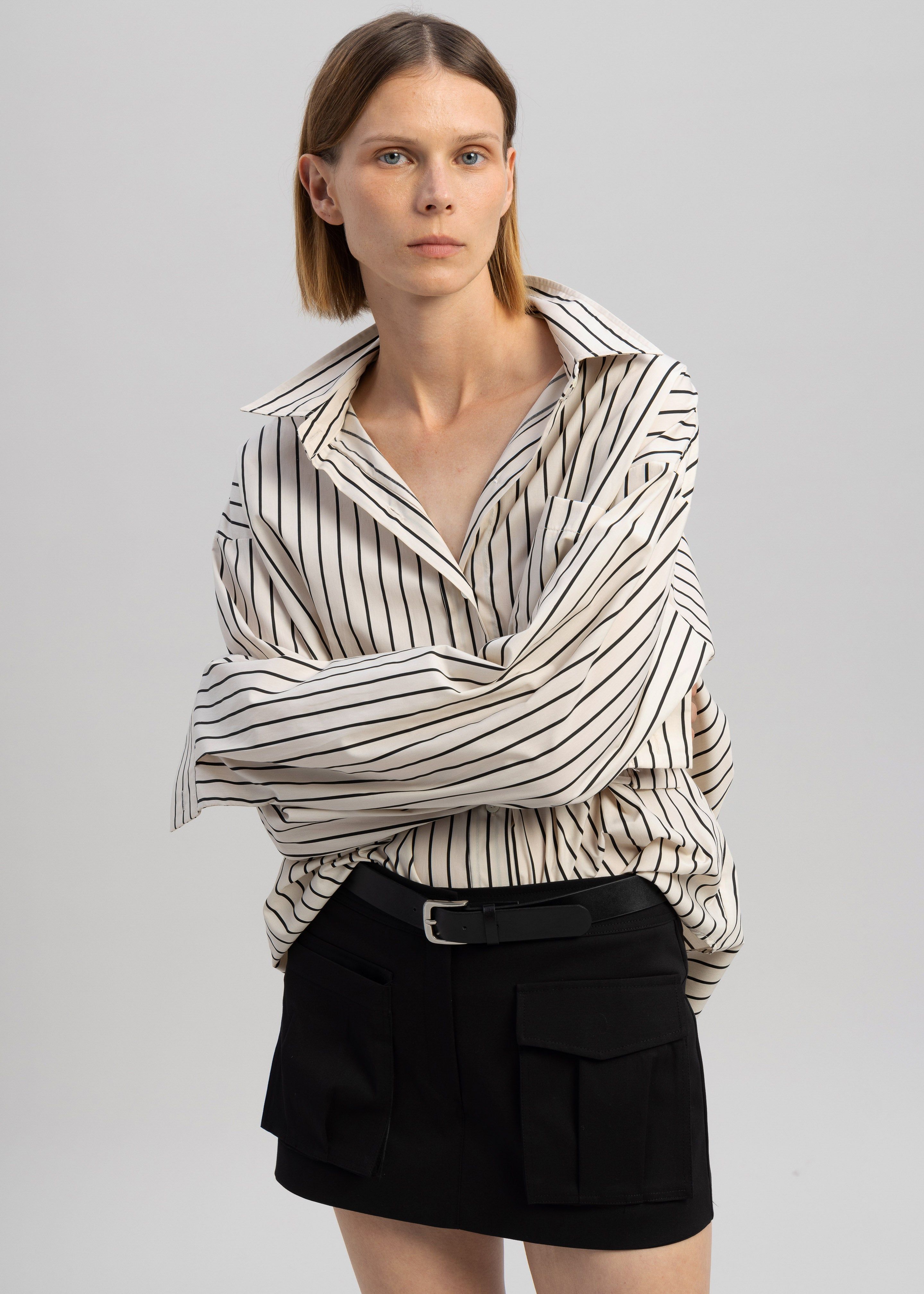 Anette Striped Shirt - Cream sold by Frankie Shop product image thumbnail 2