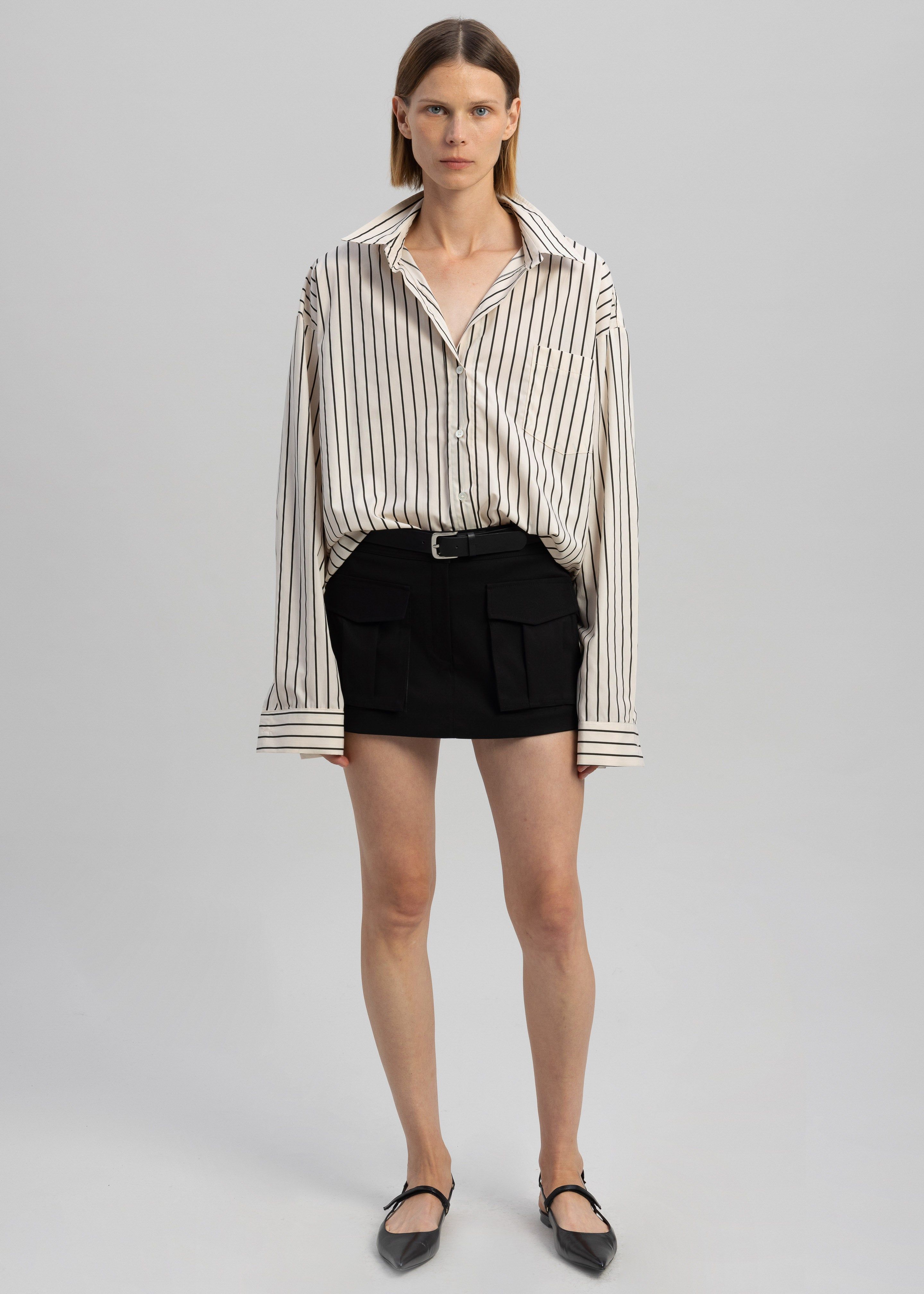 Anette Striped Shirt - Cream sold by Frankie Shop product image thumbnail 5