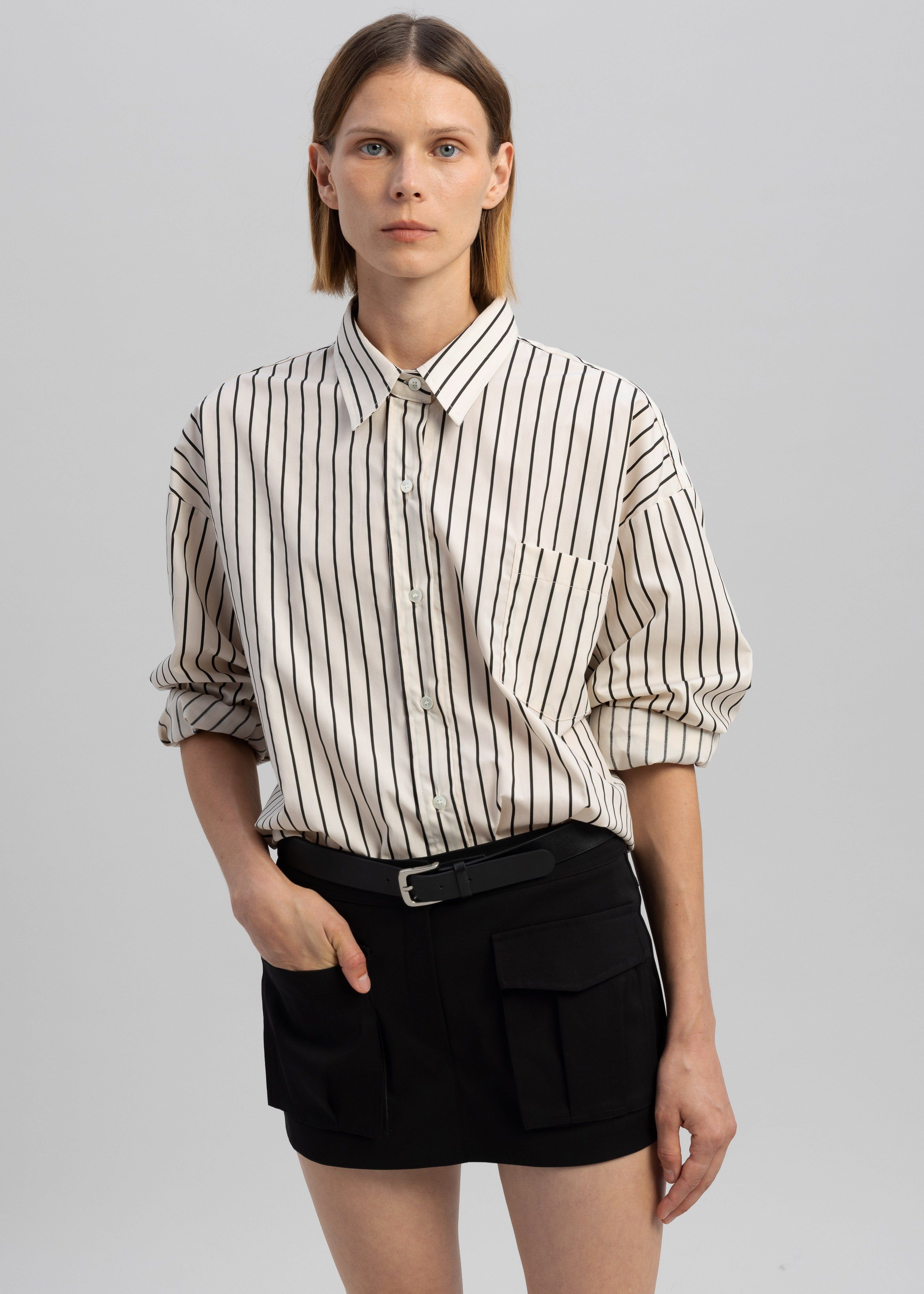 Anette Striped Shirt - Cream sold by Frankie Shop product image thumbnail 8