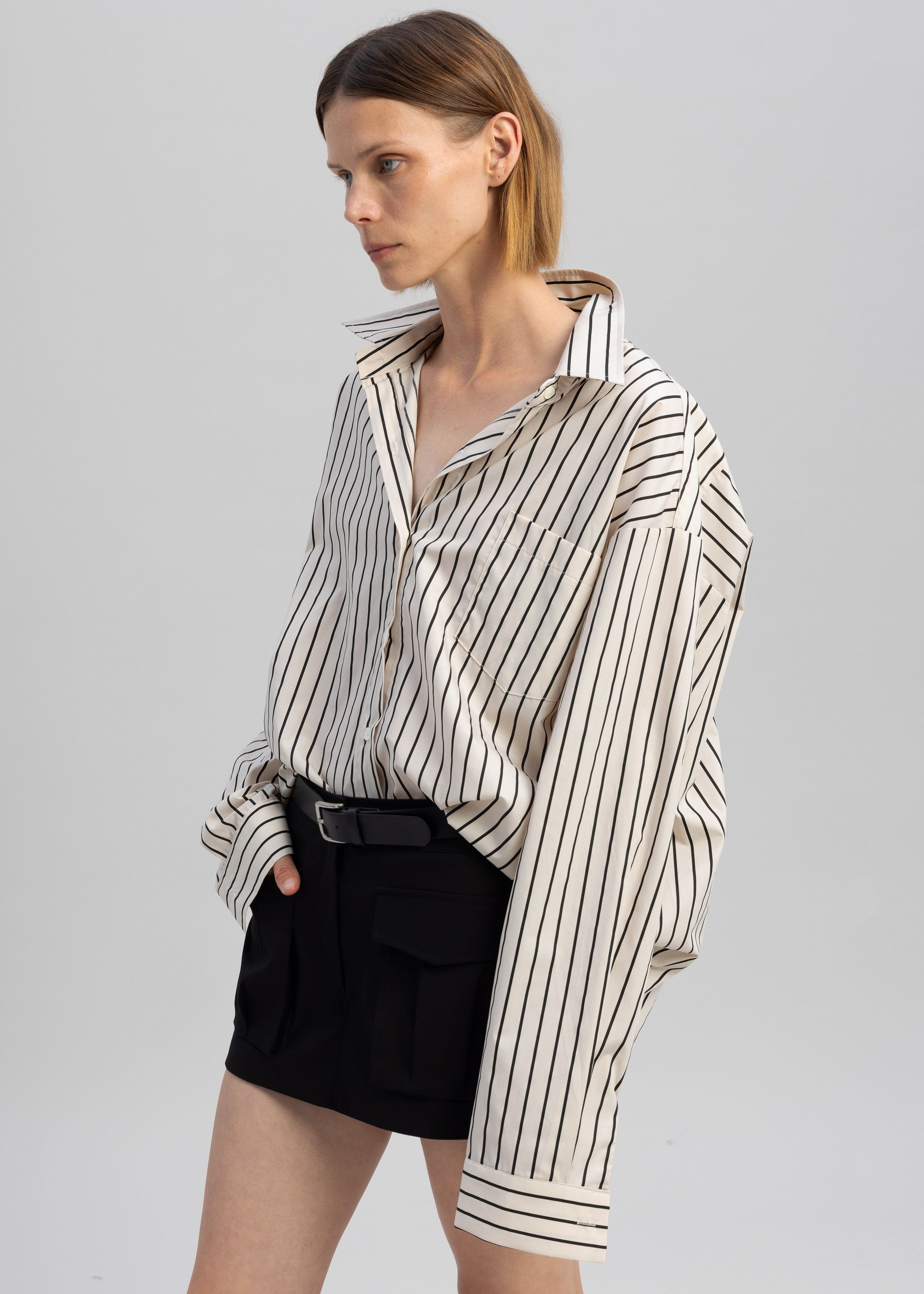 Anette Striped Shirt - Cream sold by Frankie Shop