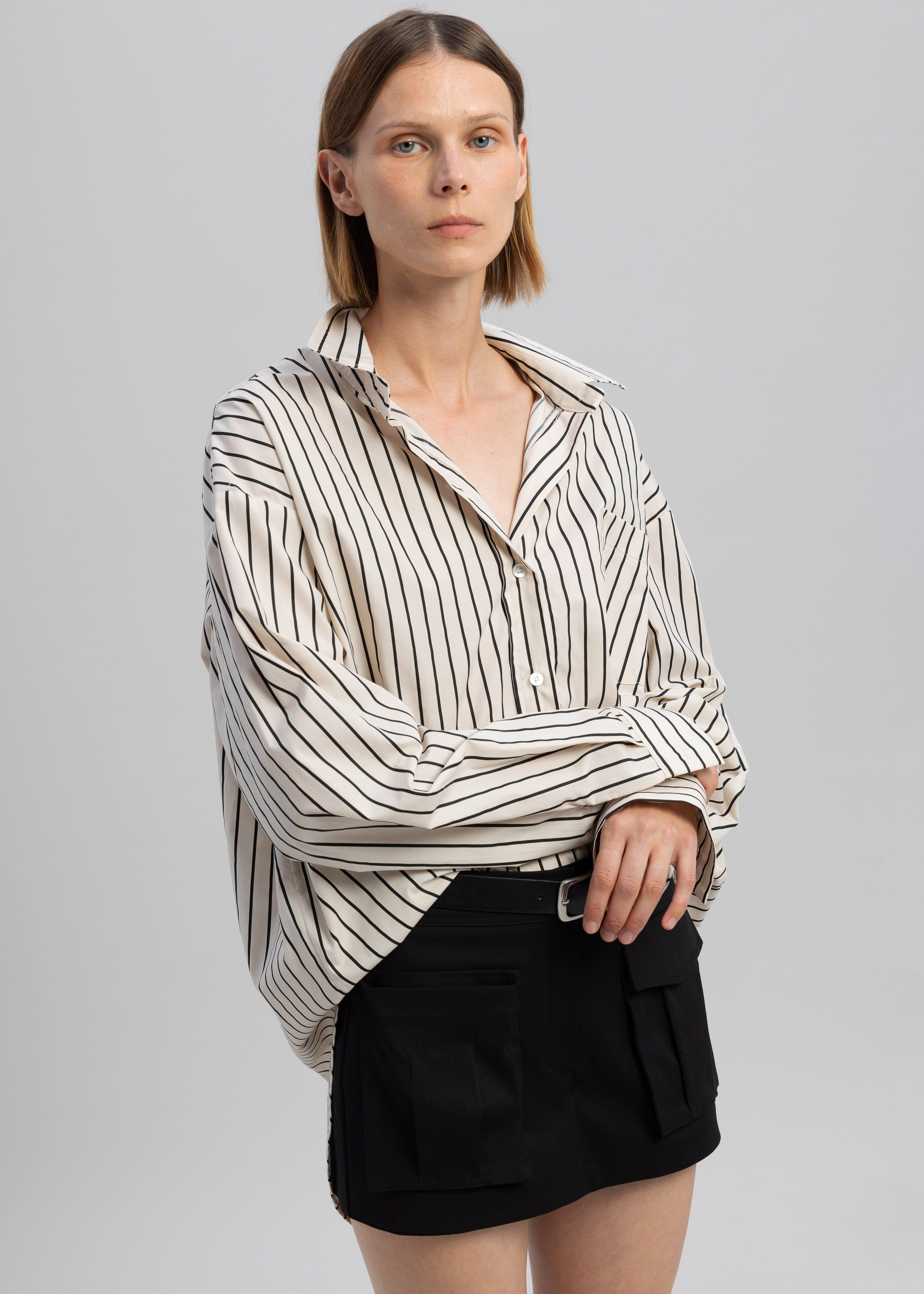 Anette Striped Shirt - Cream sold by Frankie Shop product image thumbnail 6