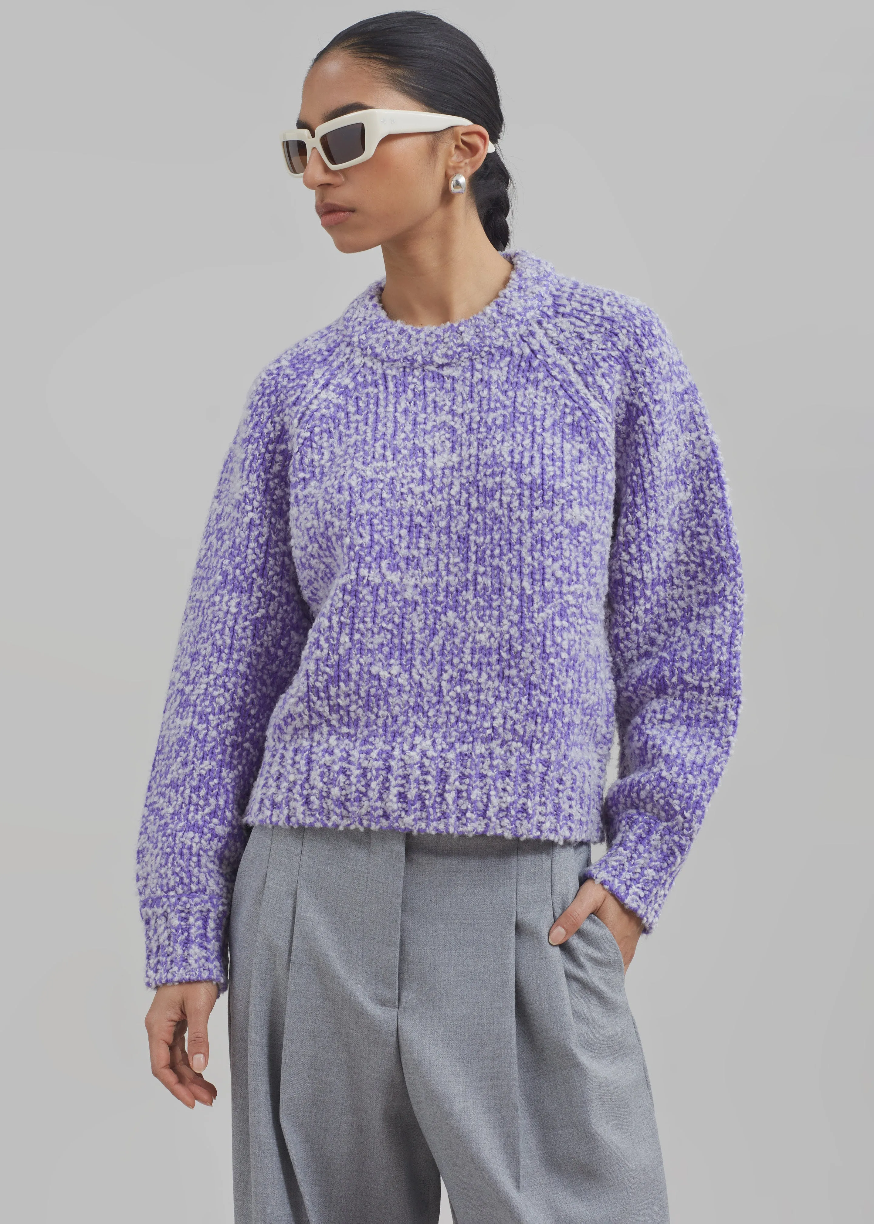 Samsøe Samsøe Aria Crew Neck - Simply Purple Melange sold by Frankie Shop