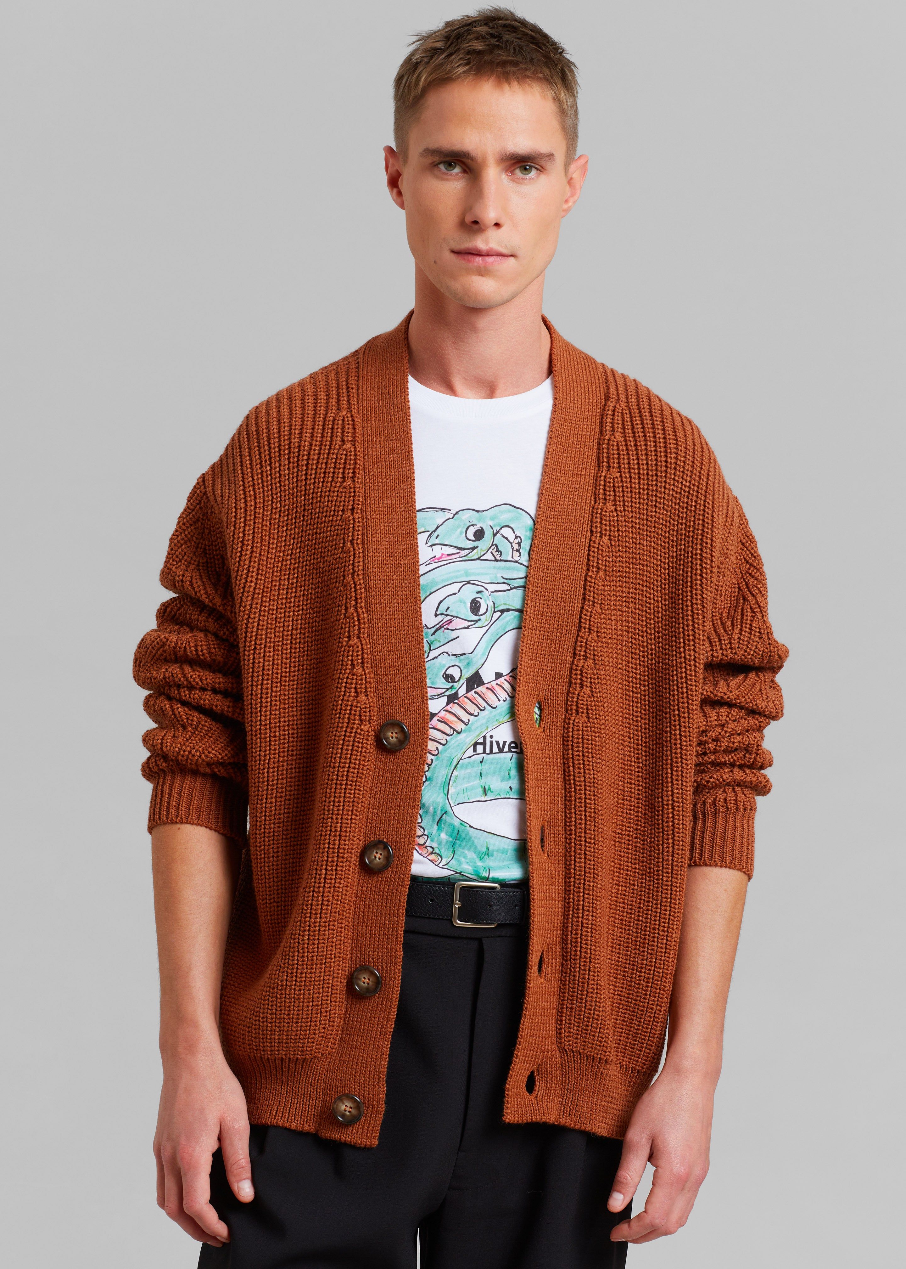 Róhe Unisex Leo Cardigan - Rust sold by Frankie Shop