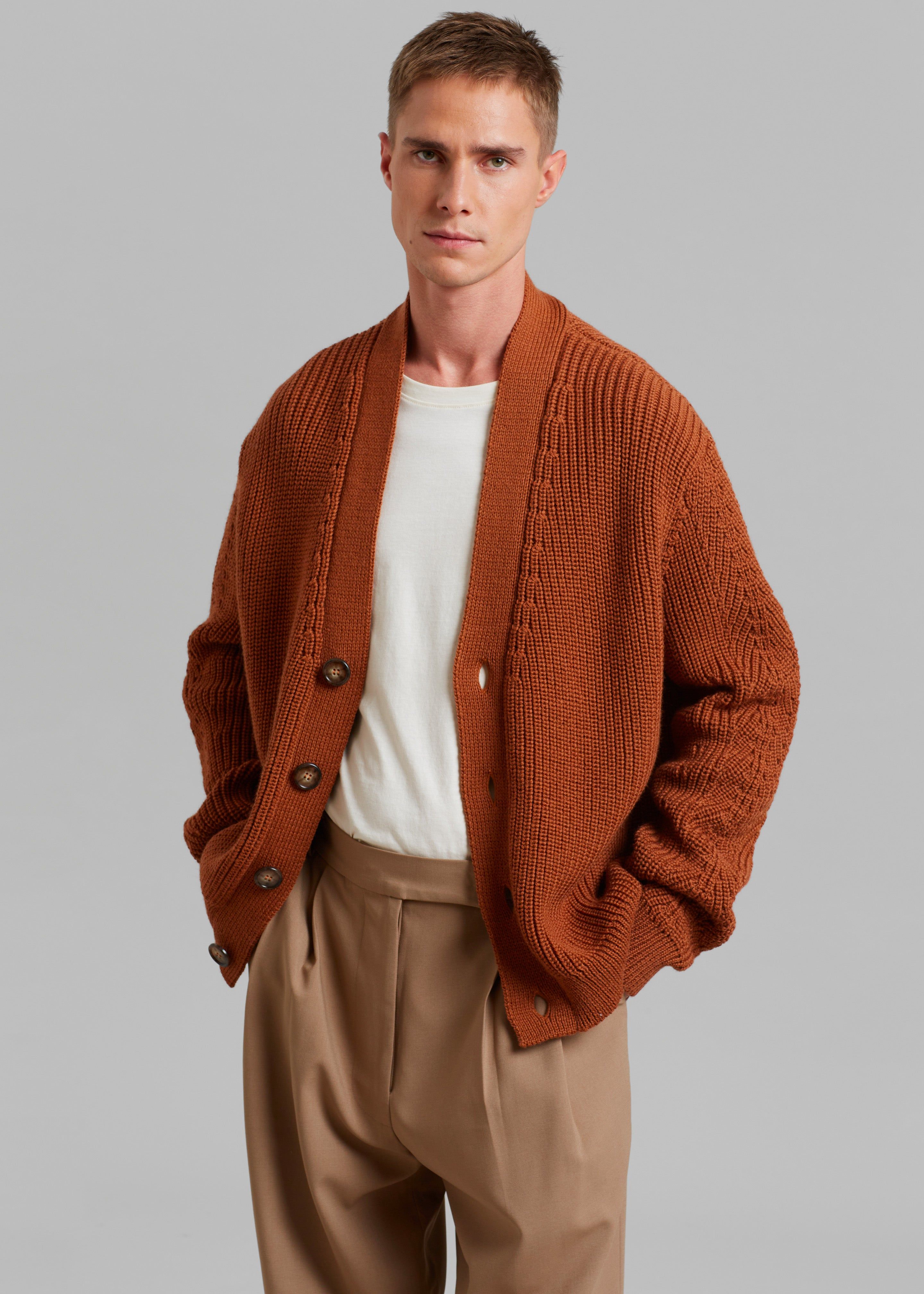 Róhe Unisex Leo Cardigan - Rust sold by Frankie Shop product image thumbnail 6
