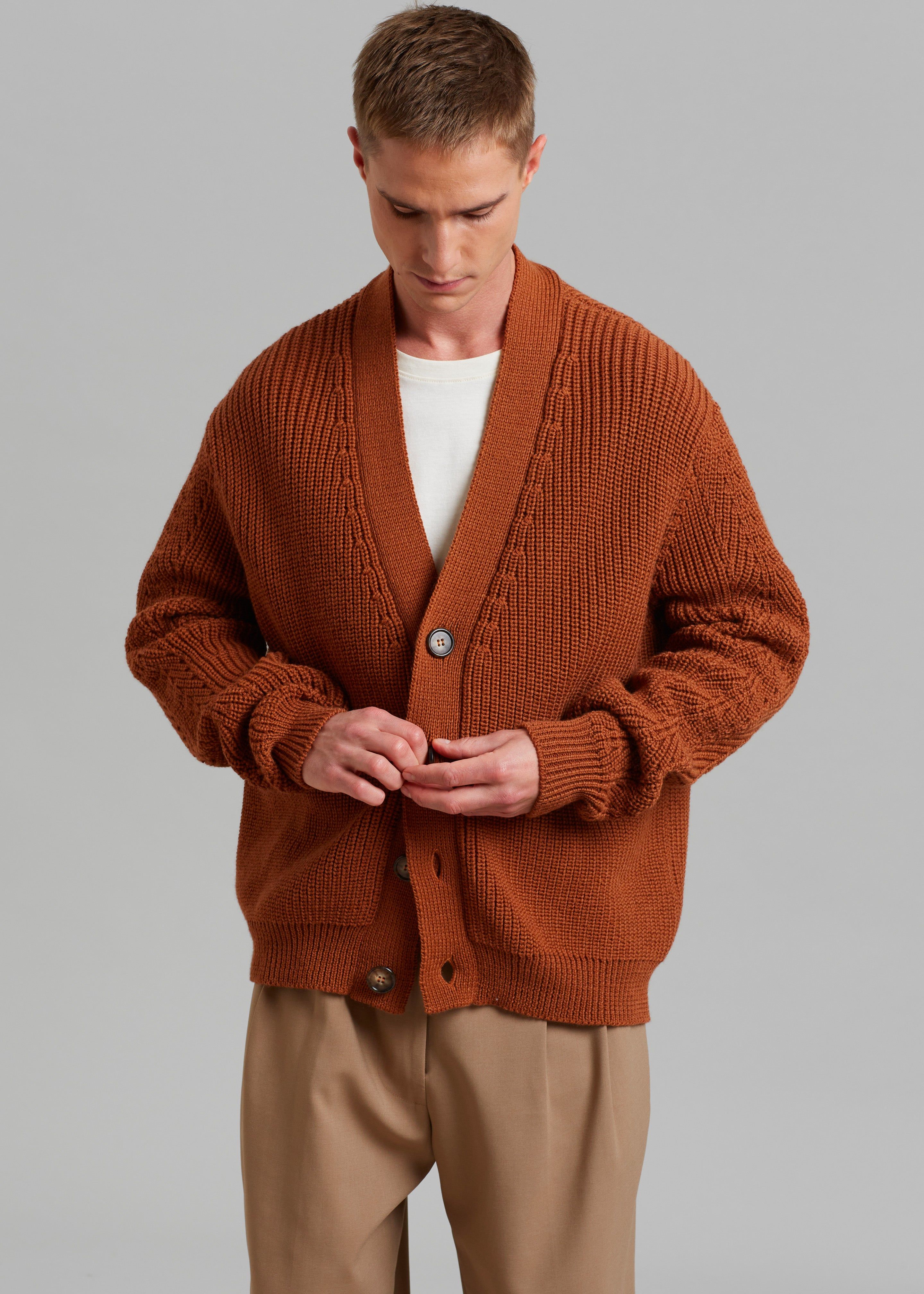 Róhe Unisex Leo Cardigan - Rust sold by Frankie Shop product image thumbnail 2